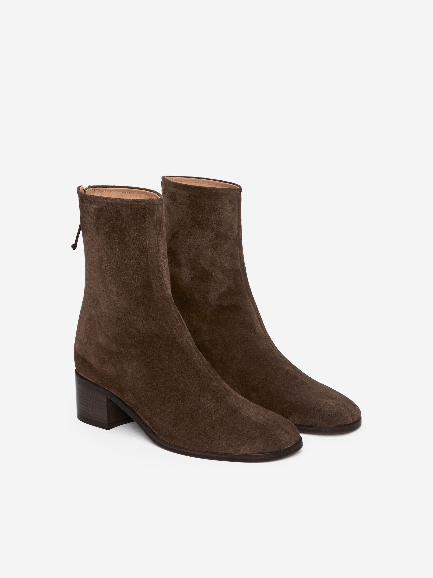 Suede Ankle Boots - Brown - Women - StillMedia/DescriptiveStillLife - 3