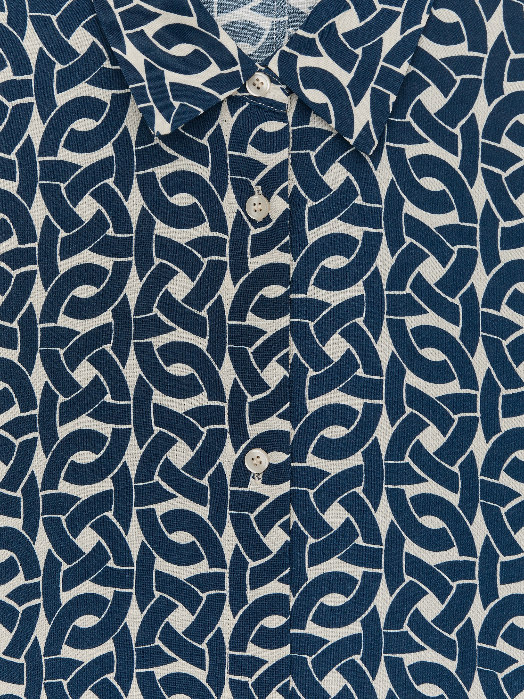Sukienka z nadrukiem - Dark Blue/Off White - Fason normalny - Women - StillMedia/DescriptiveDetail - 2