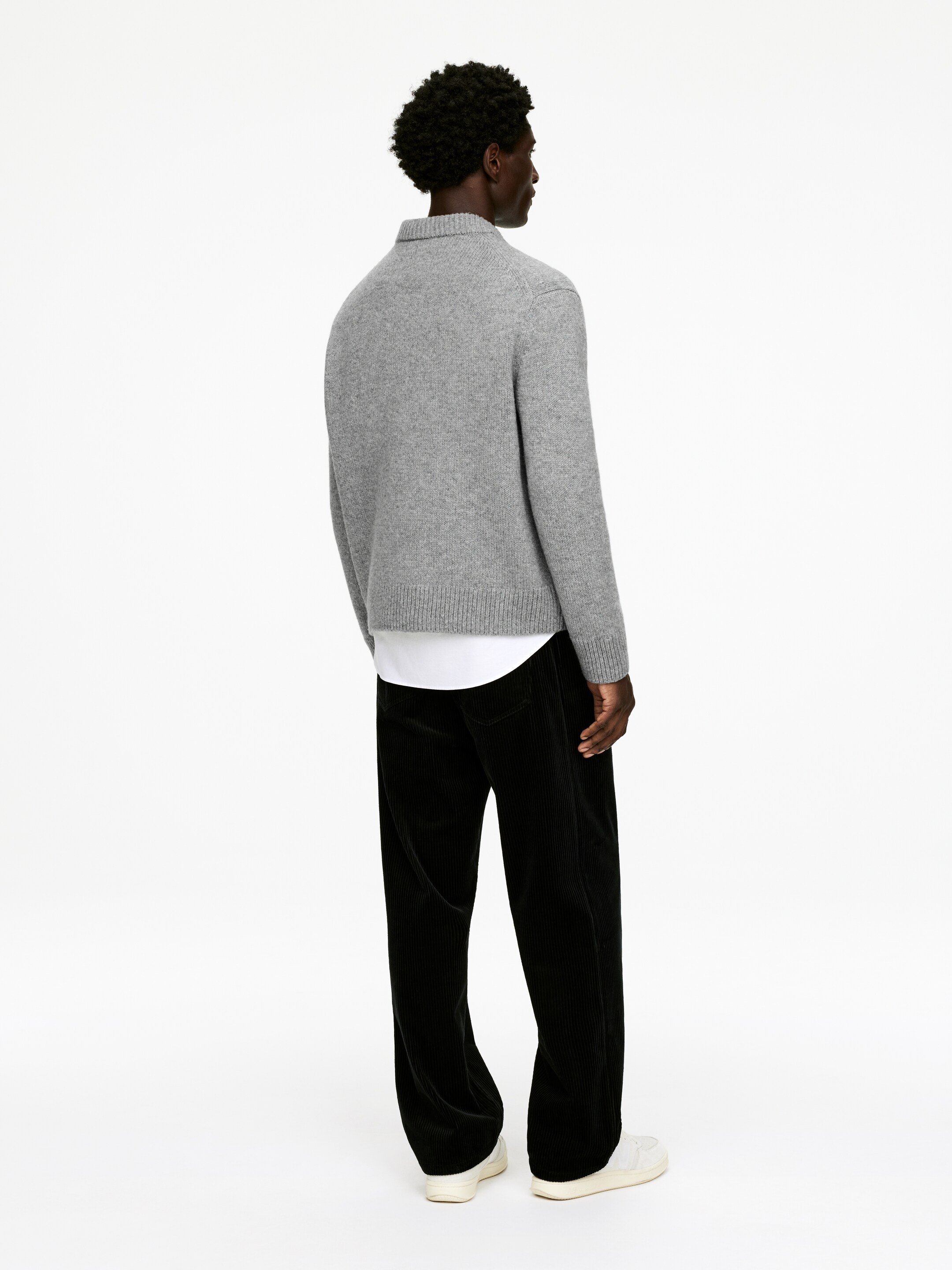 Ver imagen más grande: Jersey de lana de punto grueso - Gris claro jaspeado - HOMBRE | H&M ES 3