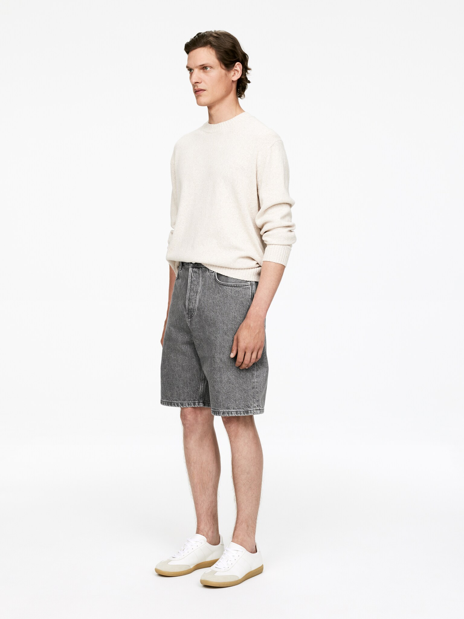 Short en jean décontracté - gris/Bleu - 5