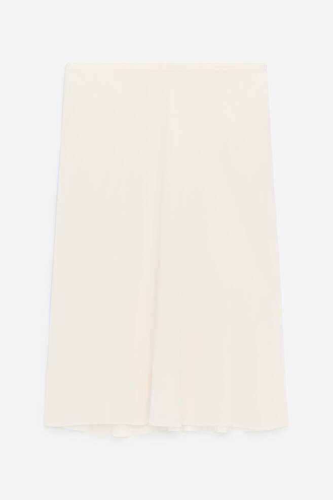 Chiffon Midi Skirt - Off White/Black - 1