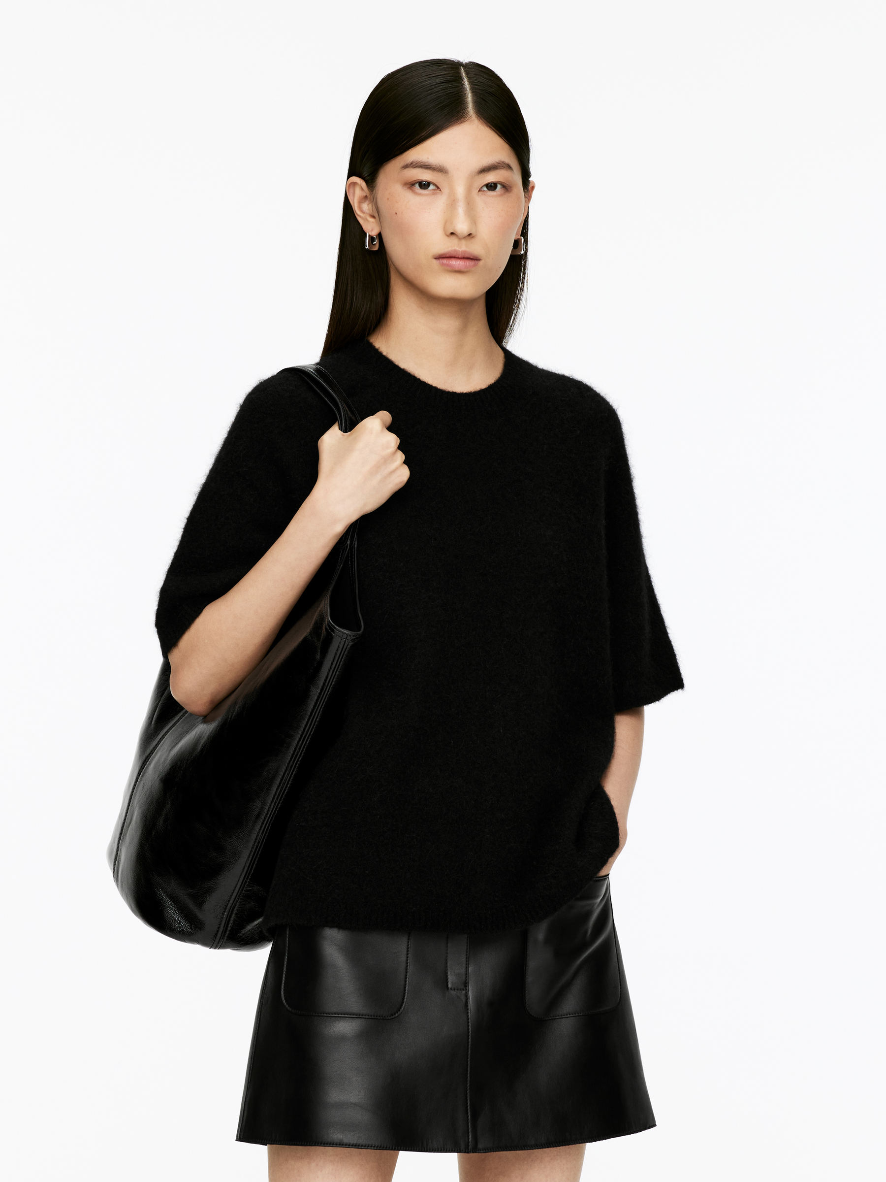 Alpaca-Wool Blend Jumper-#272627-15920