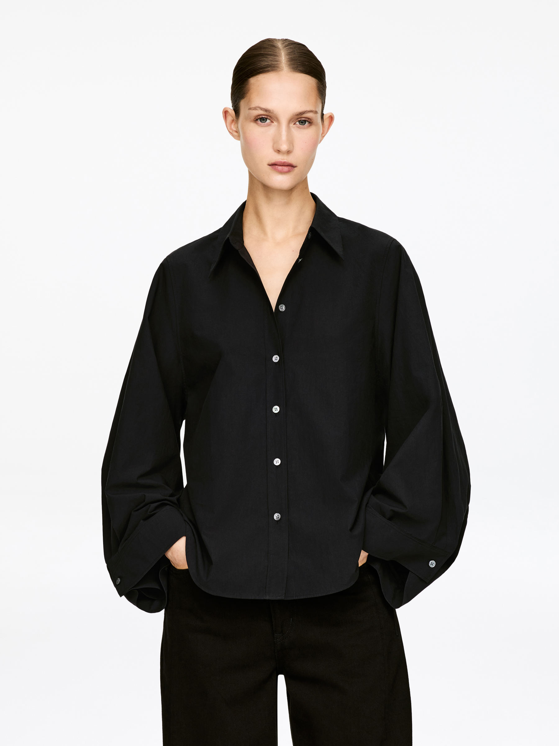Volume-Sleeve Shirt-#272627-17630