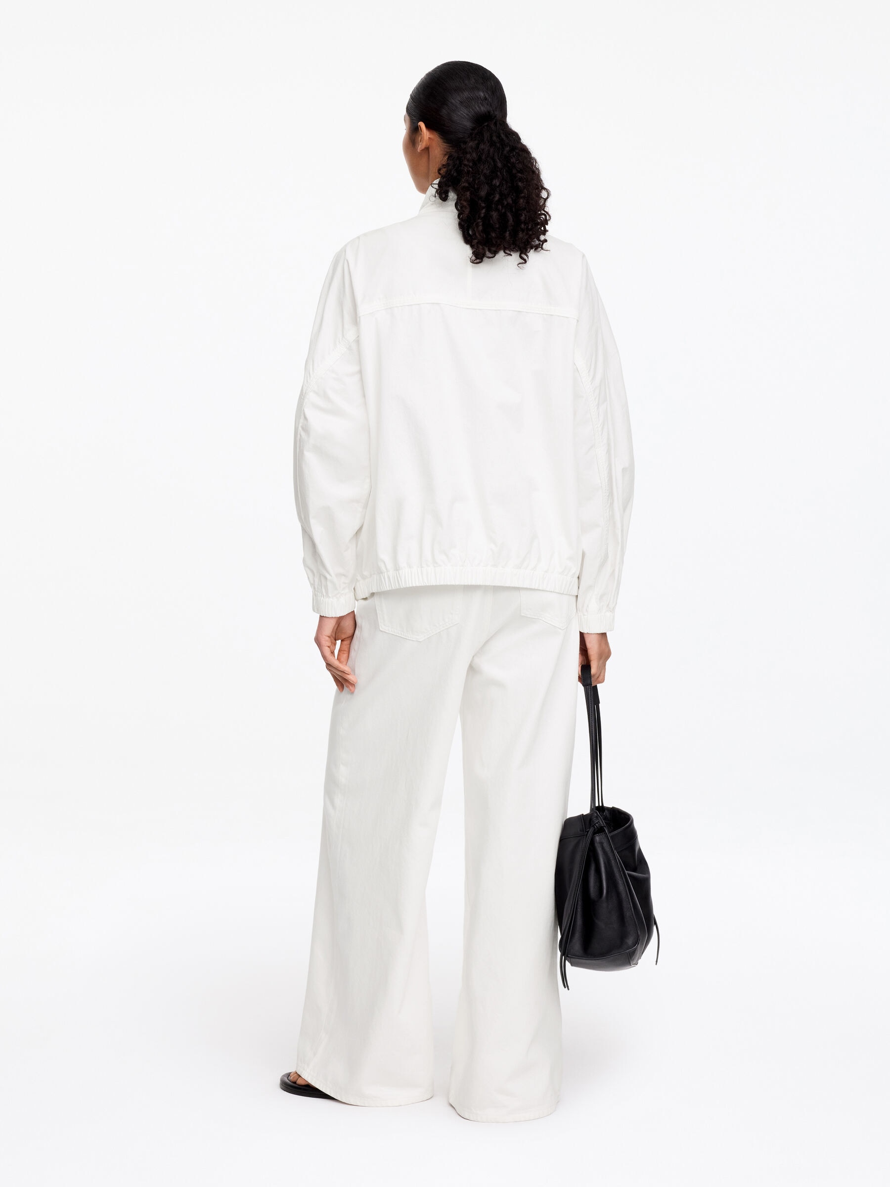 Utility Drawstring Jacket - White - Loose fit - Women - StillMedia/Lookbook - 2