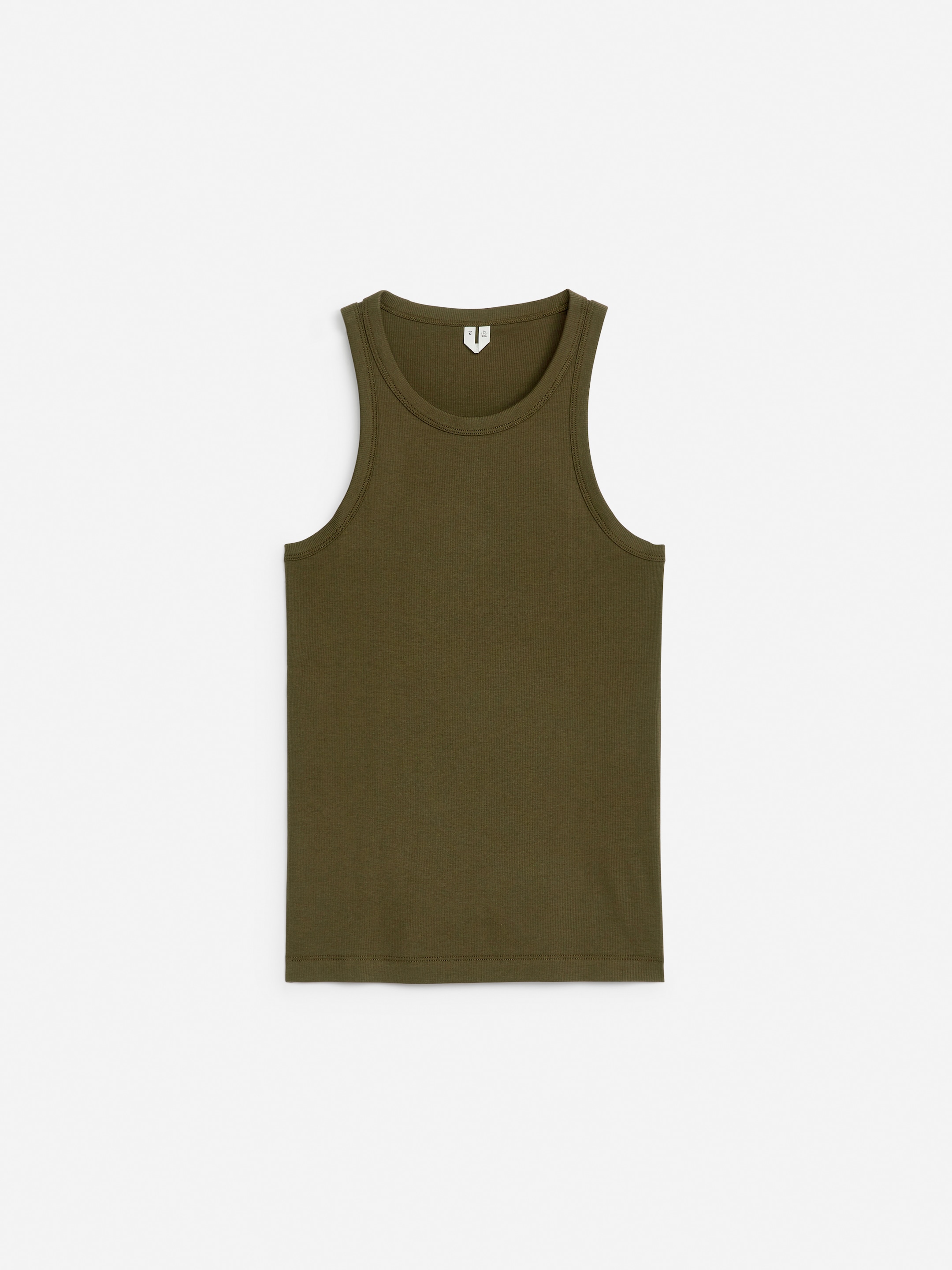 Ribbad tanktop-#5E5648-11561