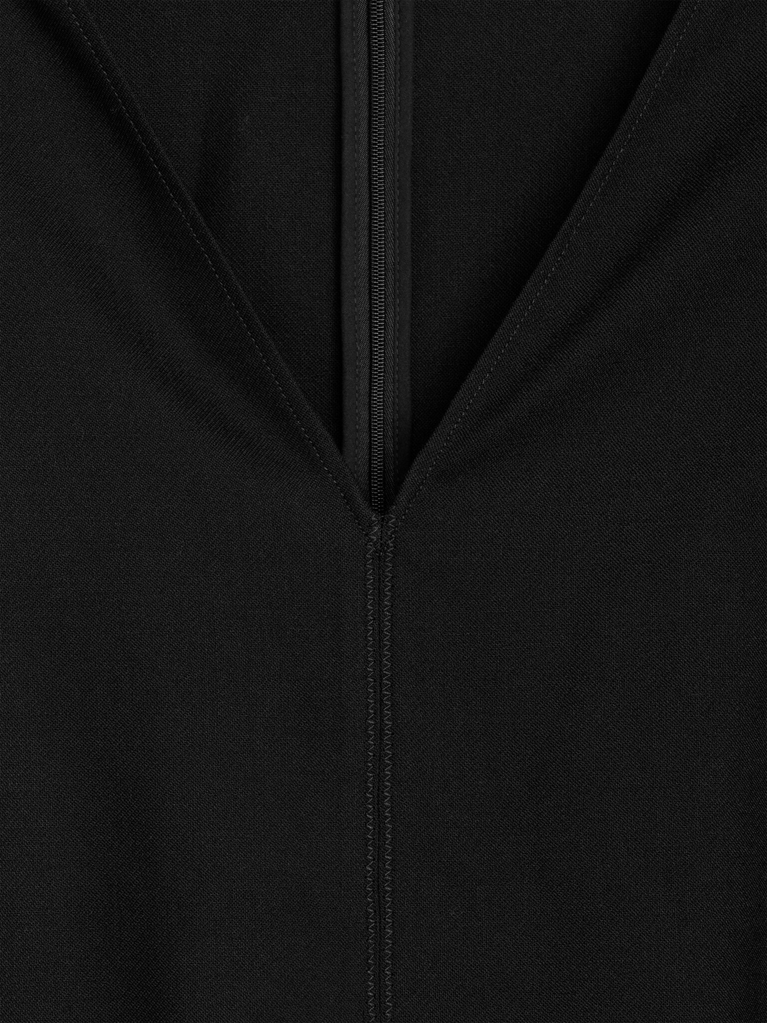 Flared Wool-Blend Midi Dress - Black - 2