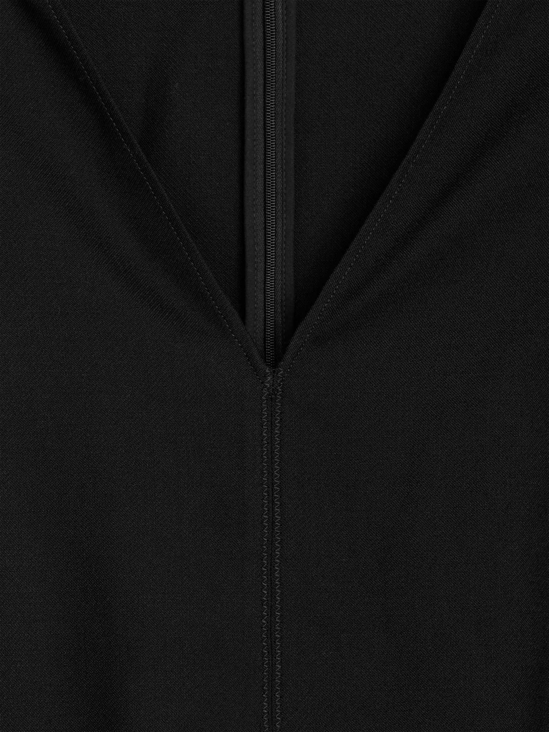 Vestido midi en mezcla de lana con vuelo - Negro - Corte estándar - Women - StillMedia/DescriptiveDetail - 2