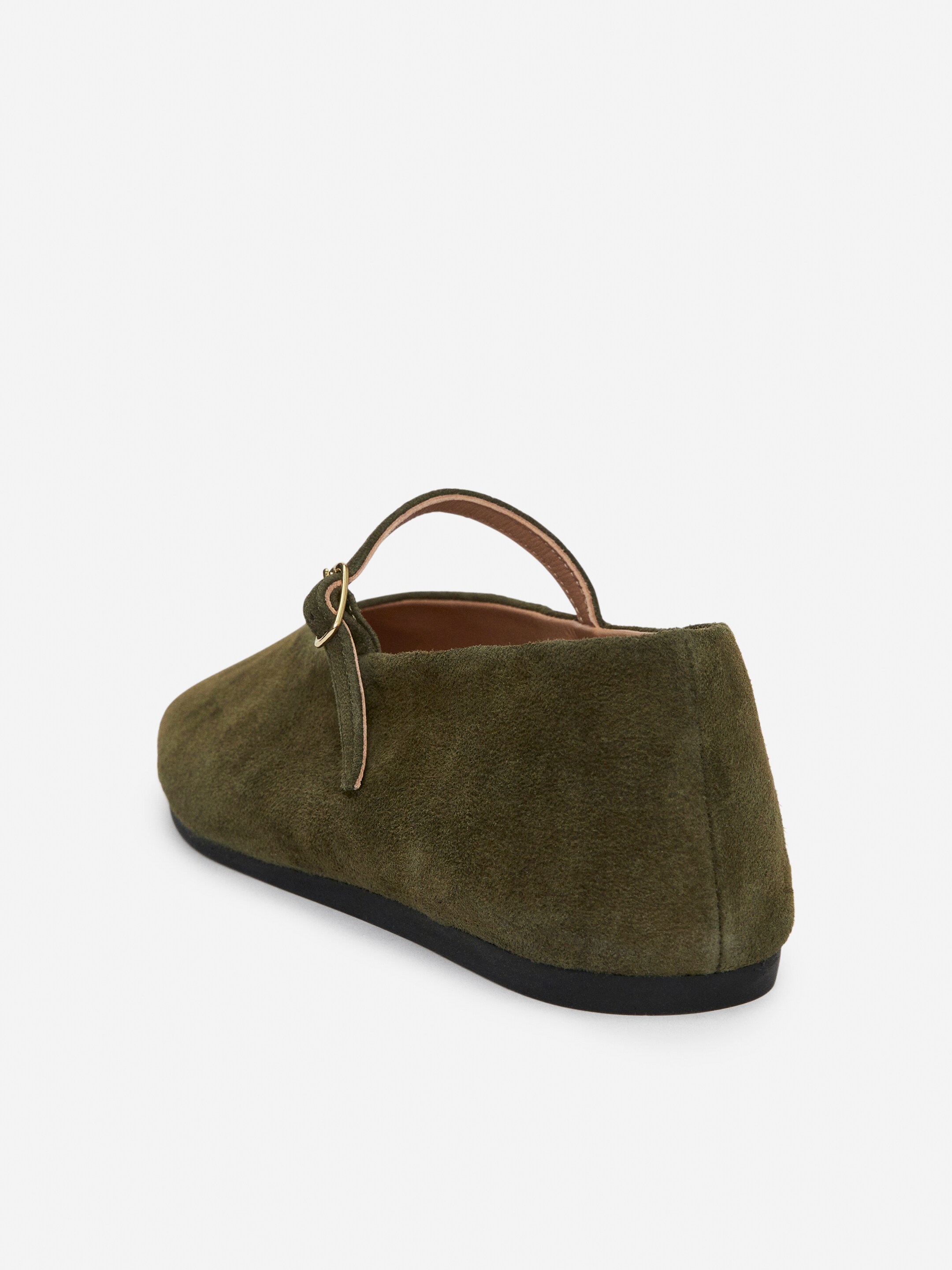 Chaussures babies plates en cuir - Vert kaki - Femme - StillMedia/DescriptiveStillLife - 2