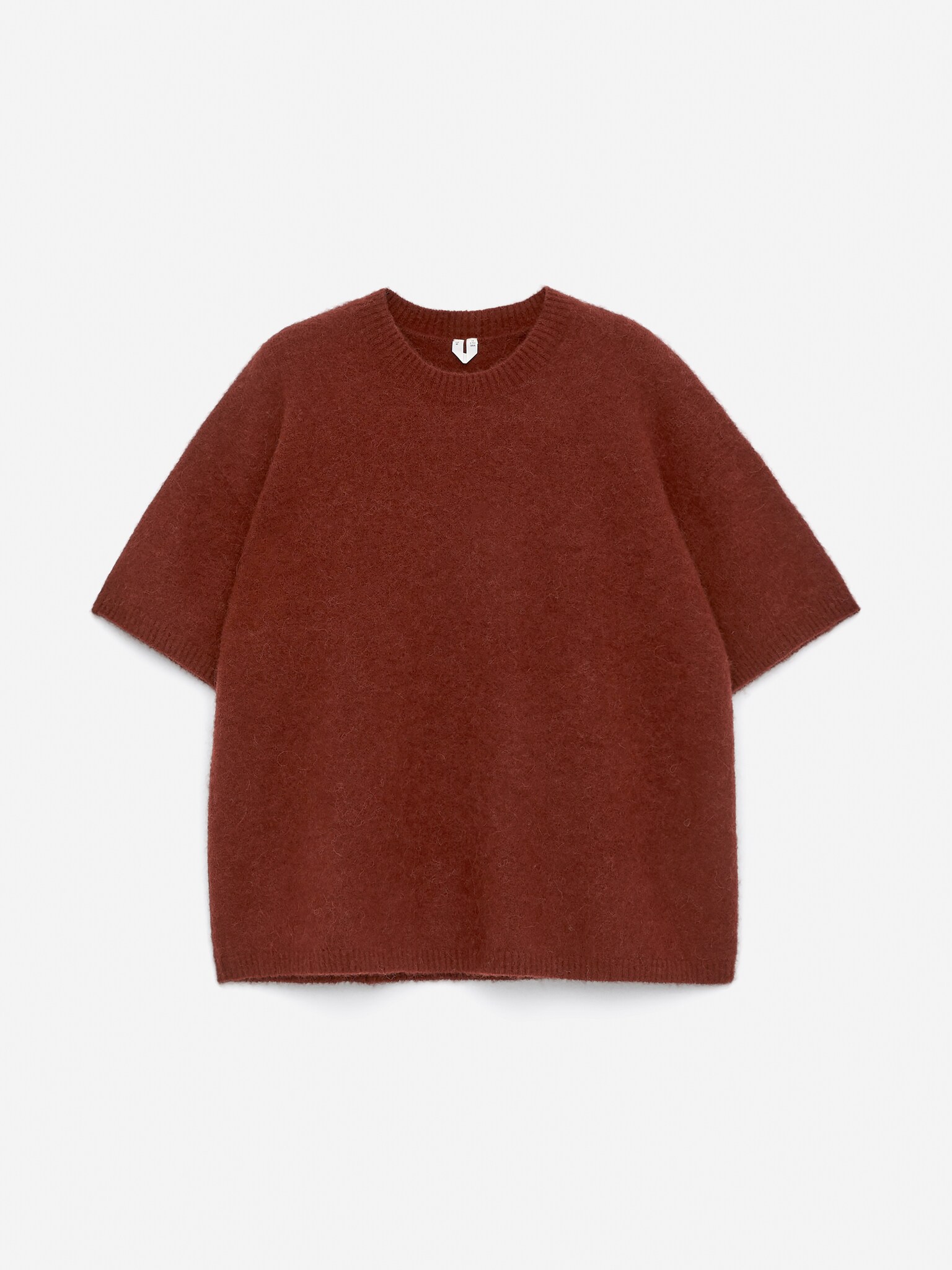 Pull en mélange de laine et d'alpaga - Rouge brun/Noir/Blanc cassé/gris - 2