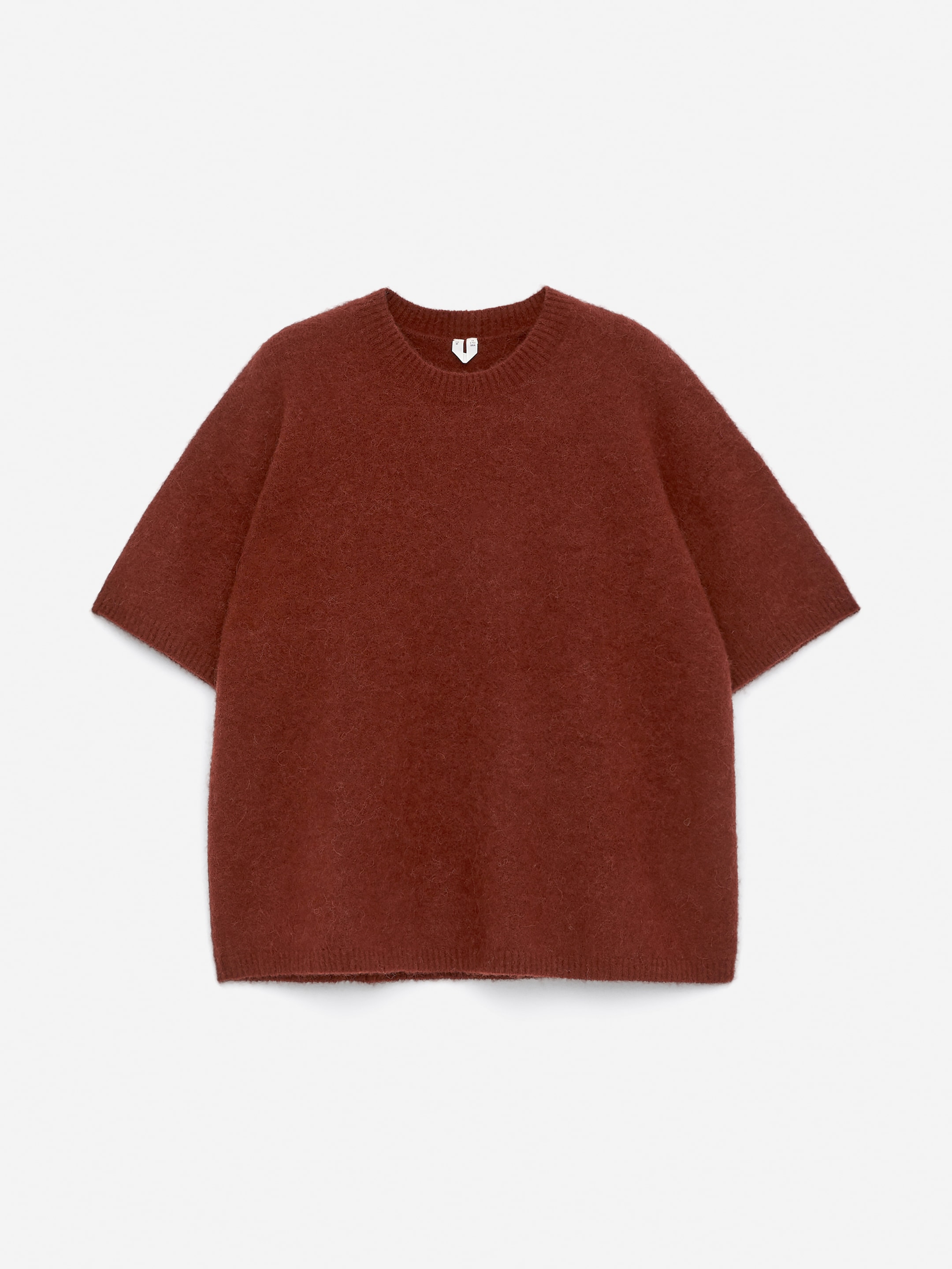 Alpaca-Wool Blend Jumper-#5D342C-15922