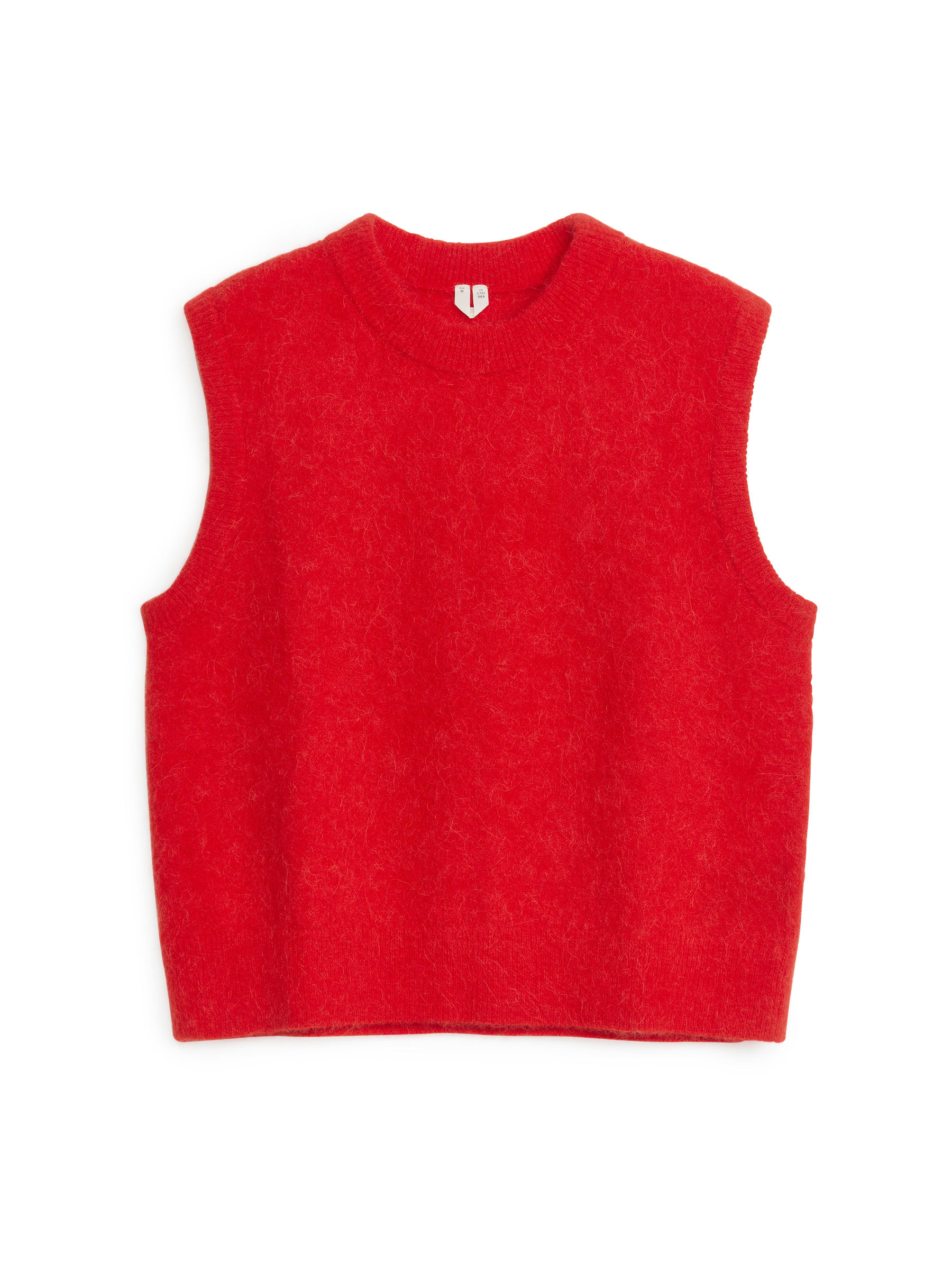Knitted Alpaca Vest - Red - Regular fit - Women - StillMedia/DescriptiveStillLife - 1