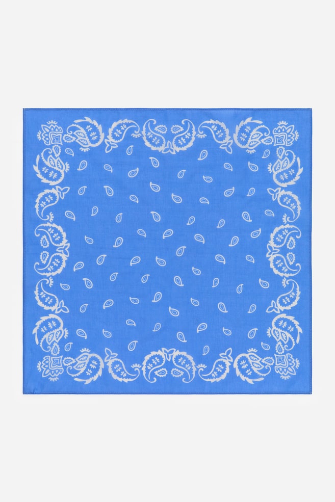 Cotton Bandana - Niebieski/wzór paisley/Wielokolorowy - 1