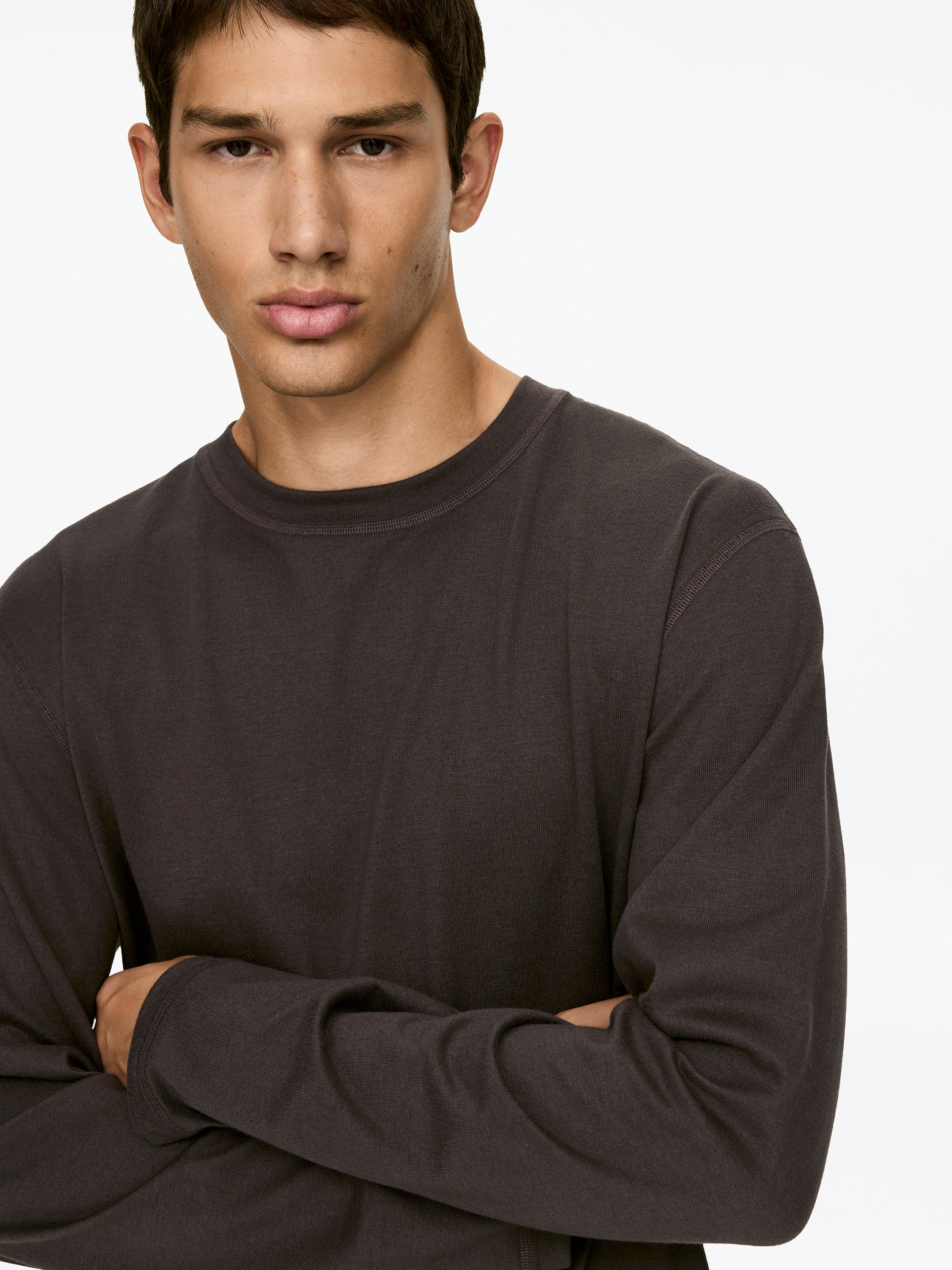 Long-Sleeve T-Shirt - Brown - Regular fit - Men - StillMedia/Lookbook - 6