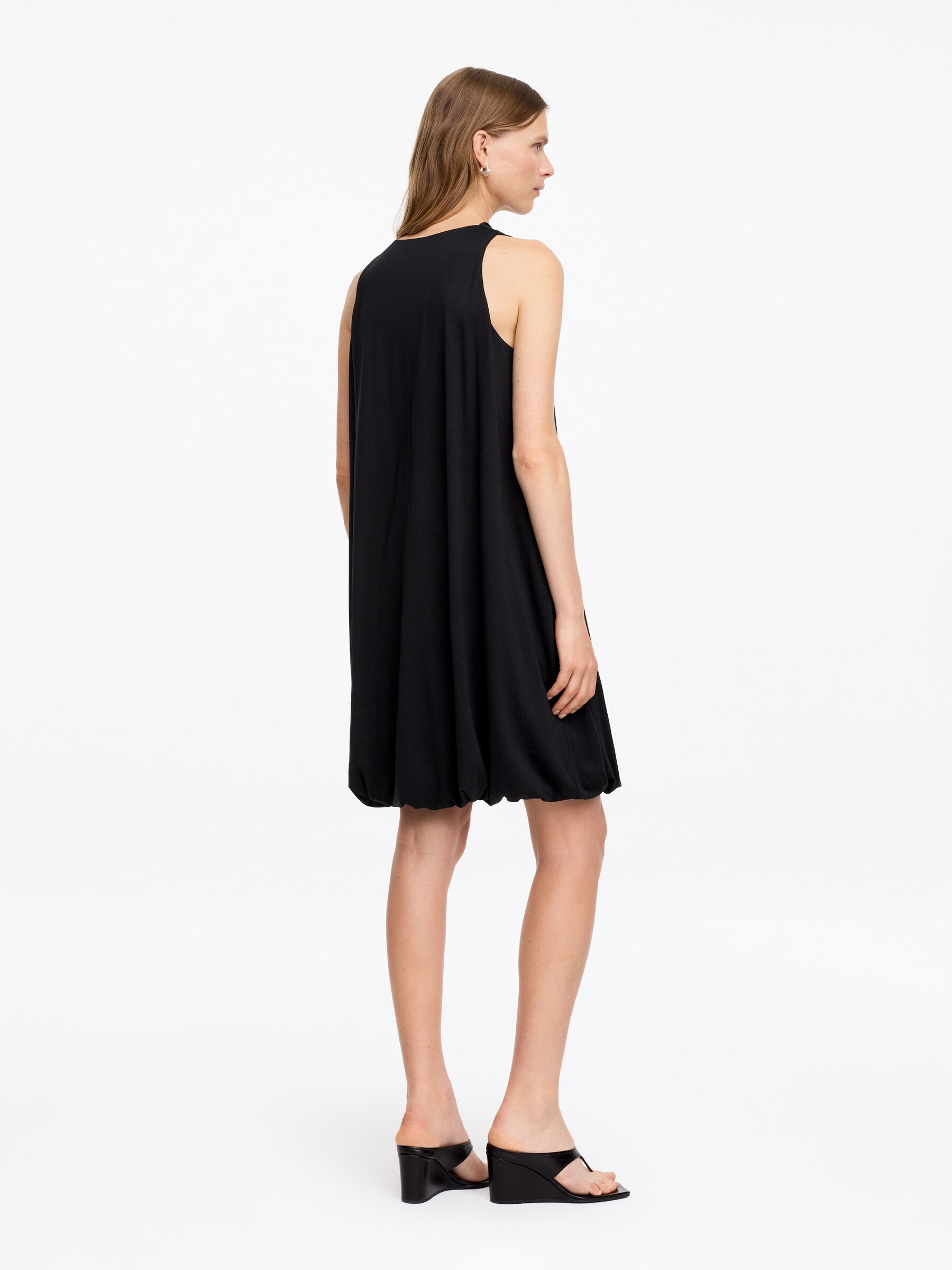 Draped Balloon Dress - Black - Regular fit - Women - StillMedia/Lookbook - 5