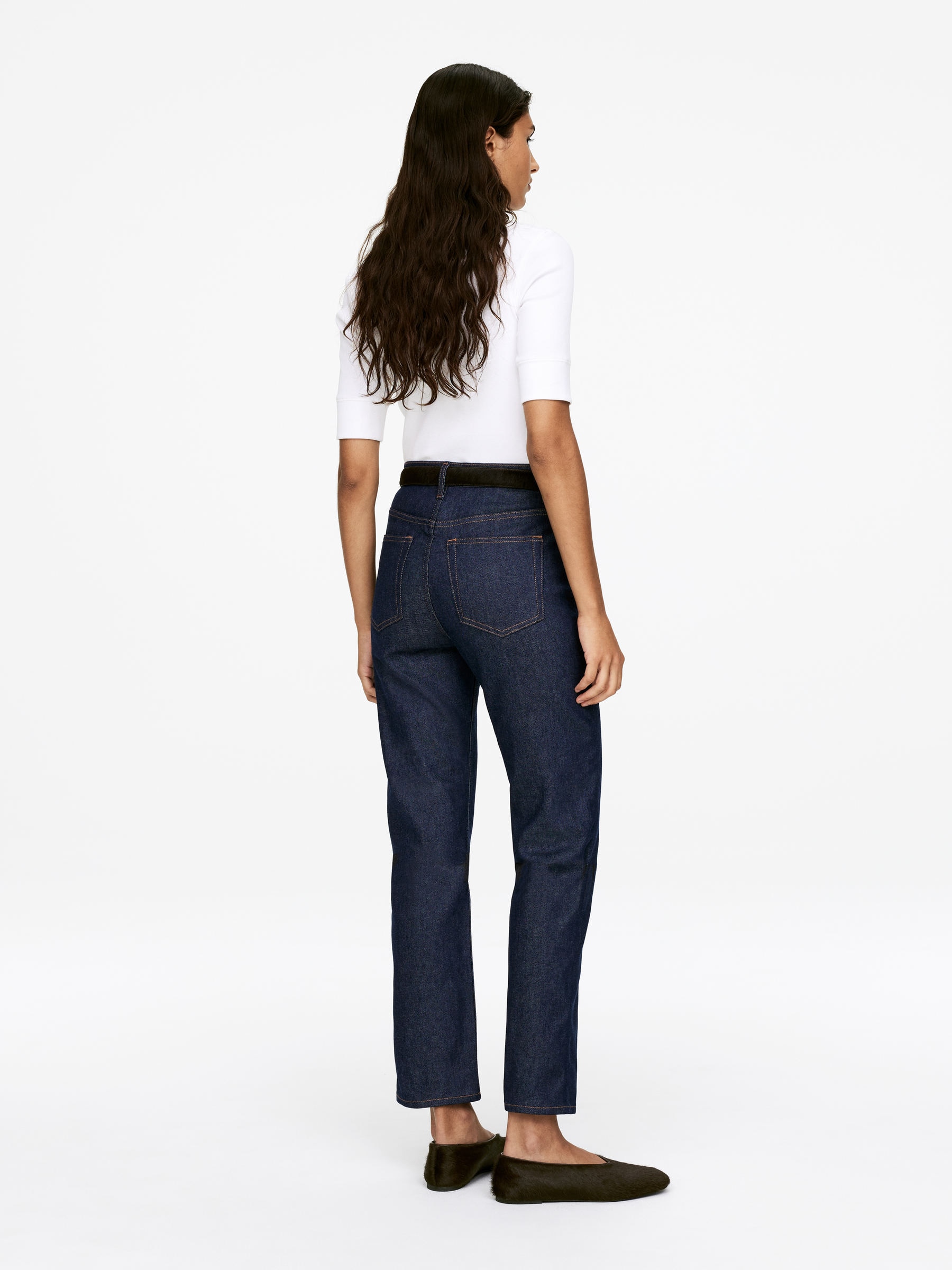 JADE CROPPED smala jeans - Mörkblå - Slim fit - Women - StillMedia/Lookbook - 5
