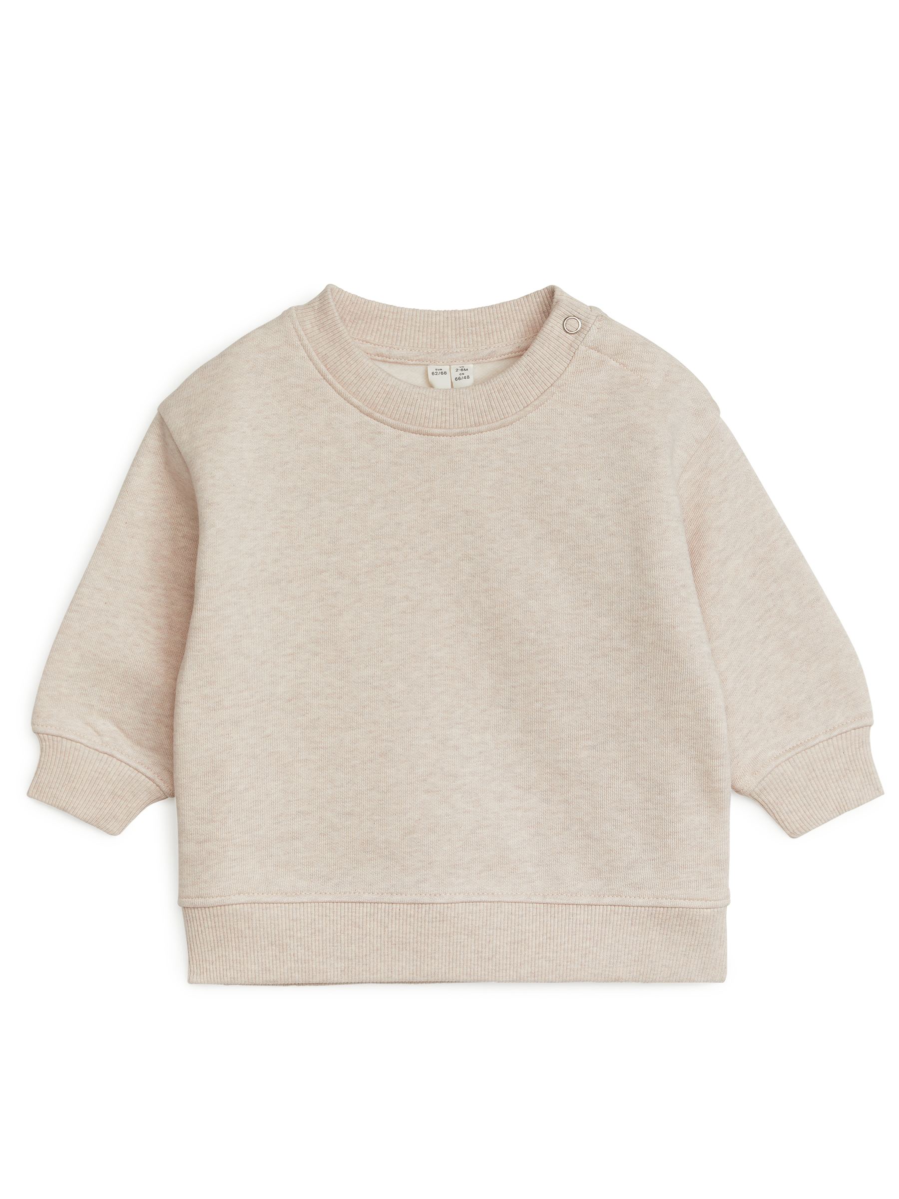 Locker sitzendes Baumwoll-Sweatshirt - Hafer, meliert - Loose Fit - Kinder - StillMedia/DescriptiveStillLife - 1