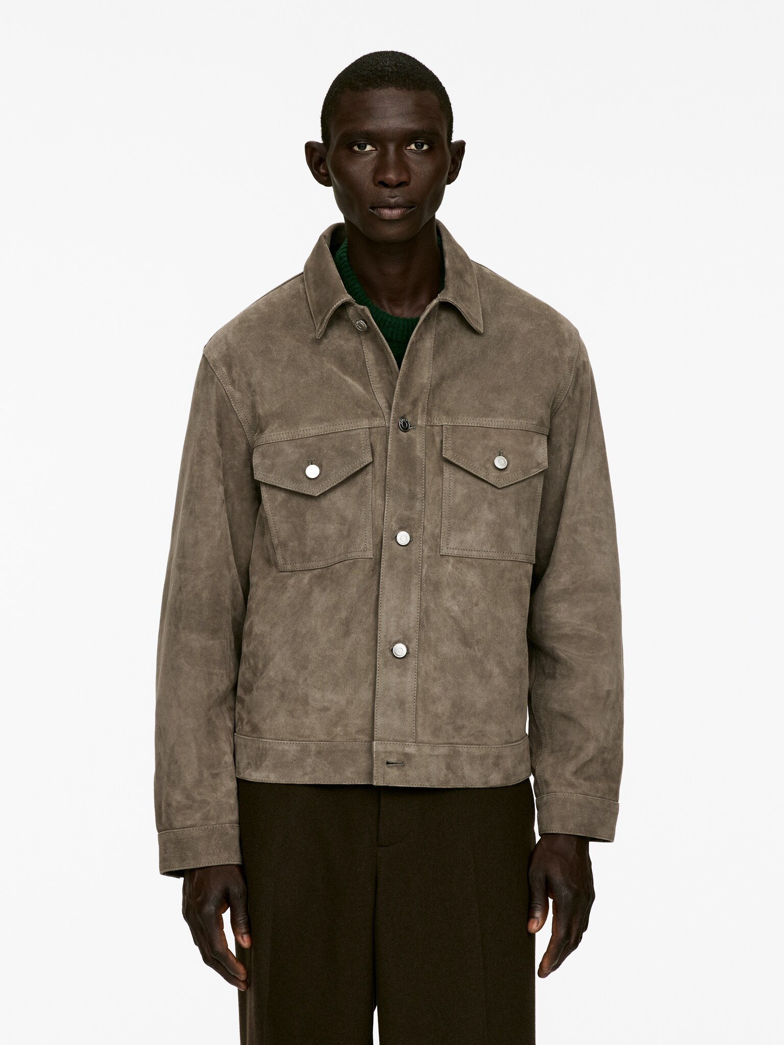 Veste en daim - Sauge - 7
