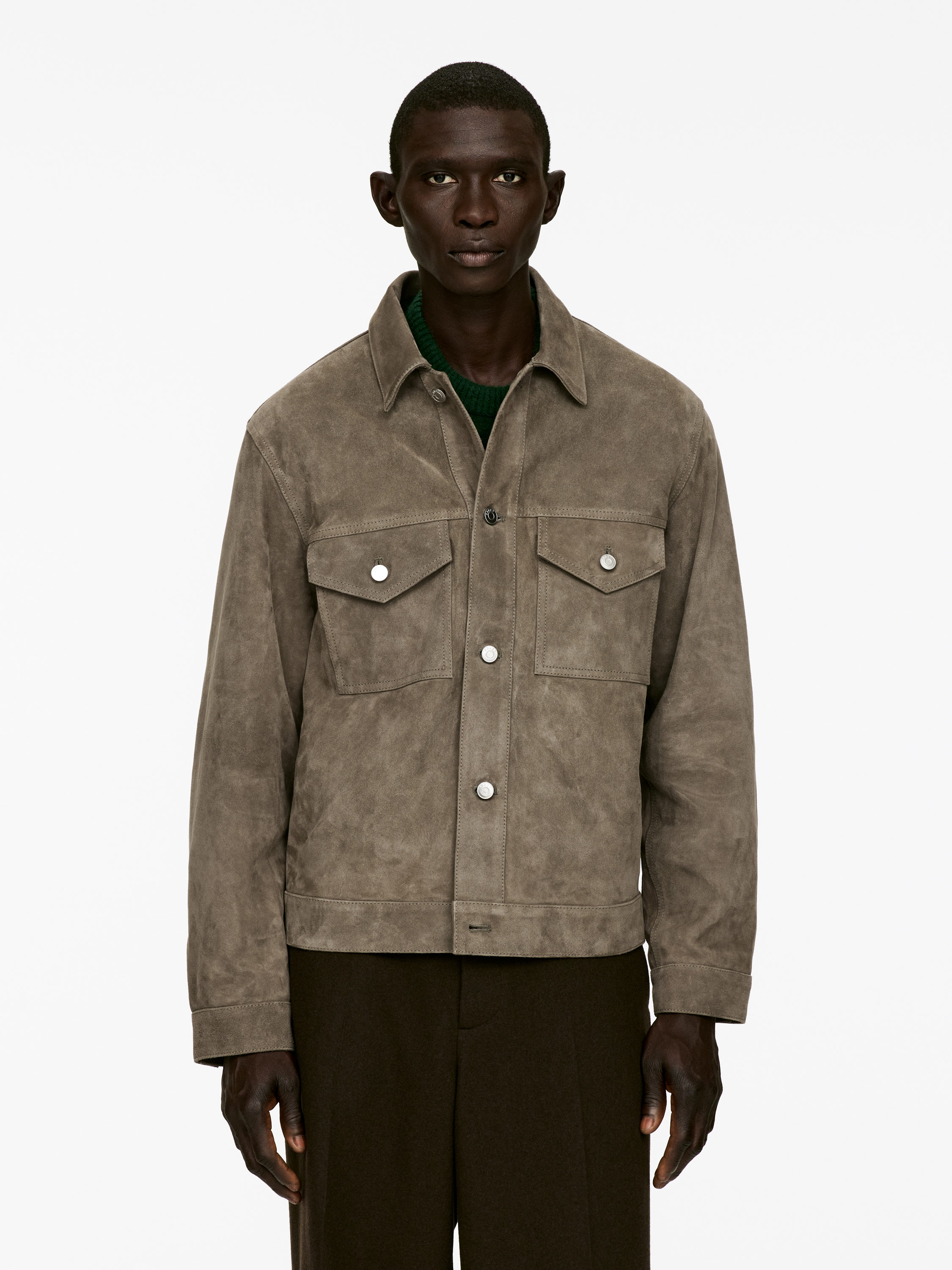 Suede Jacket - Sage - Regular fit - Men - StillMedia/Lookbook - 10