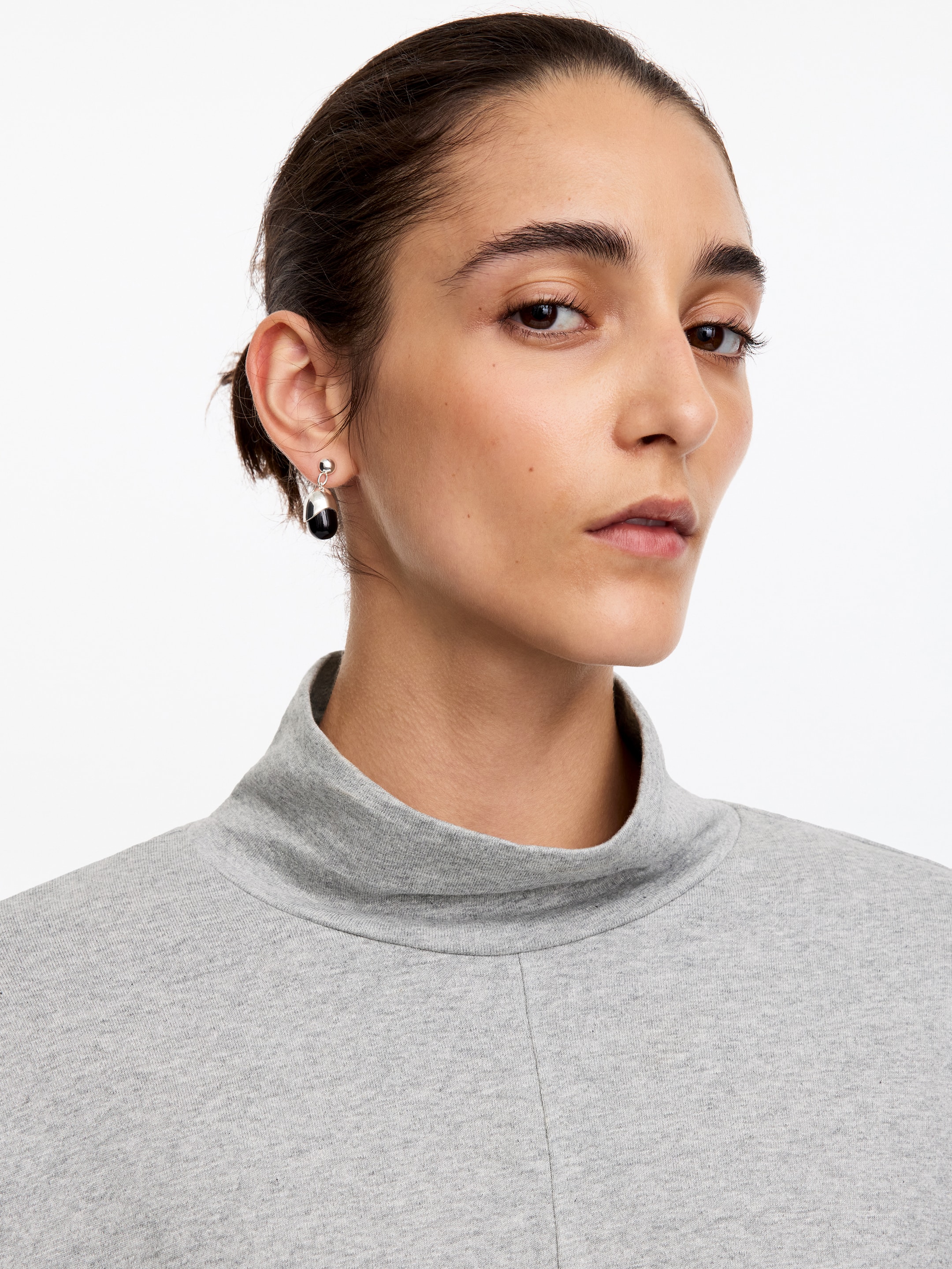 Maglia dolcevita con maniche a pipistrello - Grigio - Loose fit - women - StillMedia/Lookbook - 5