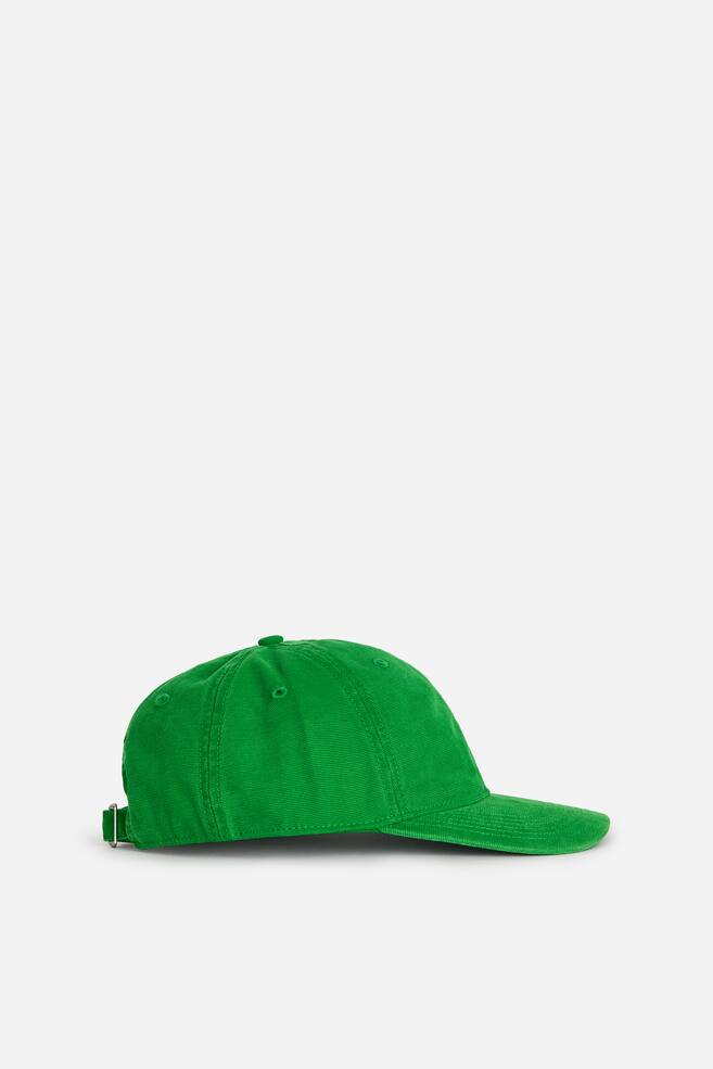 Washed Cotton Canvas Cap - Green/Blue - 1