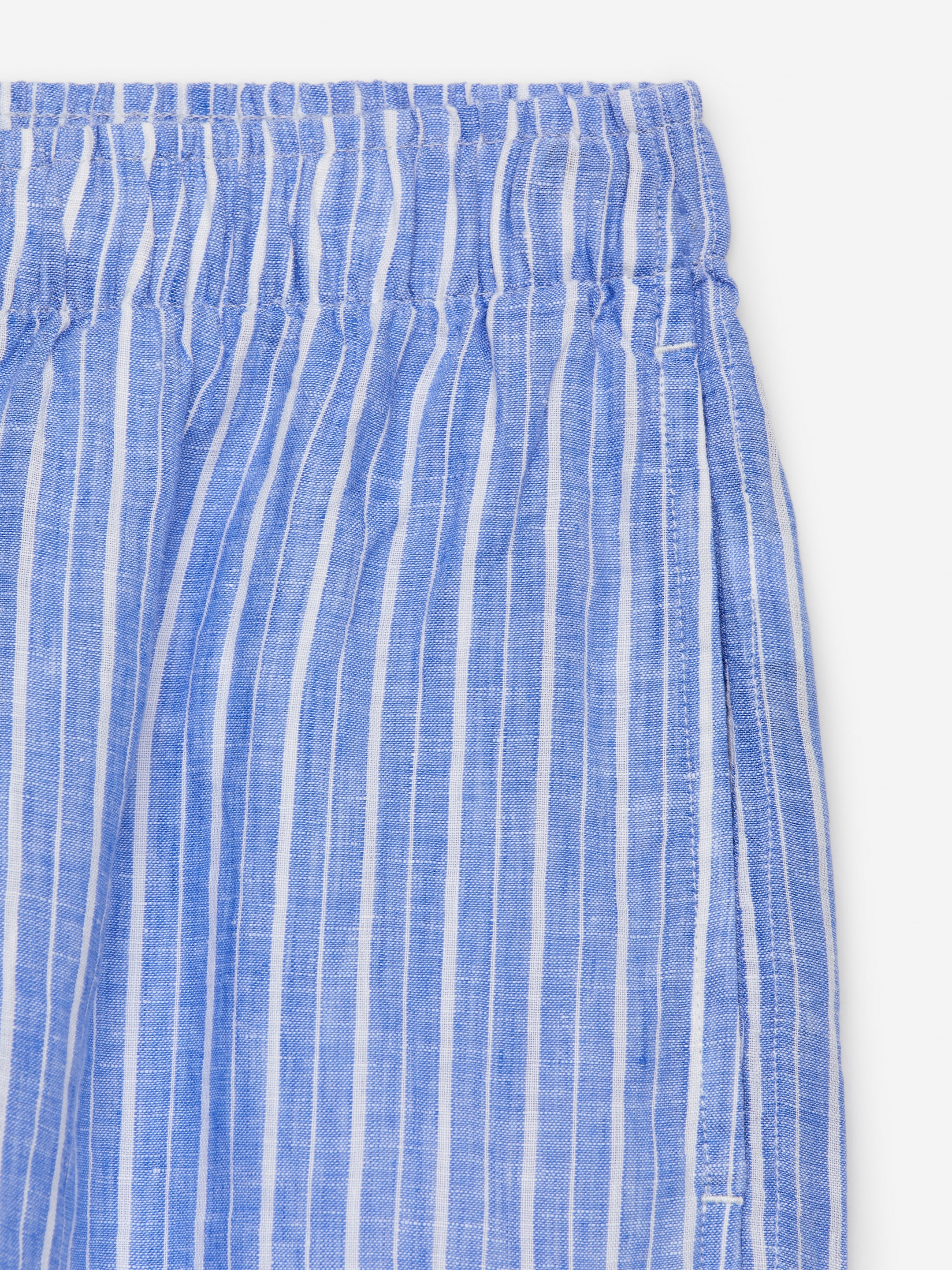 Pantalones cortos de lino - Azul/blanco - Corte relajado - Women - StillMedia/DescriptiveDetail - 1