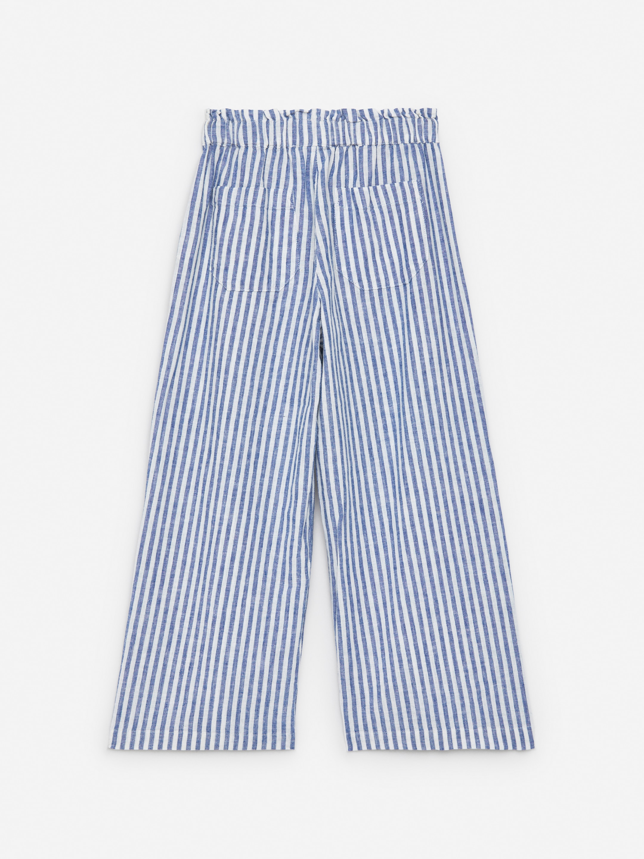 Linnebyxor - Blå/vit - Loose fit - Children - StillMedia/DescriptiveStillLife - 1