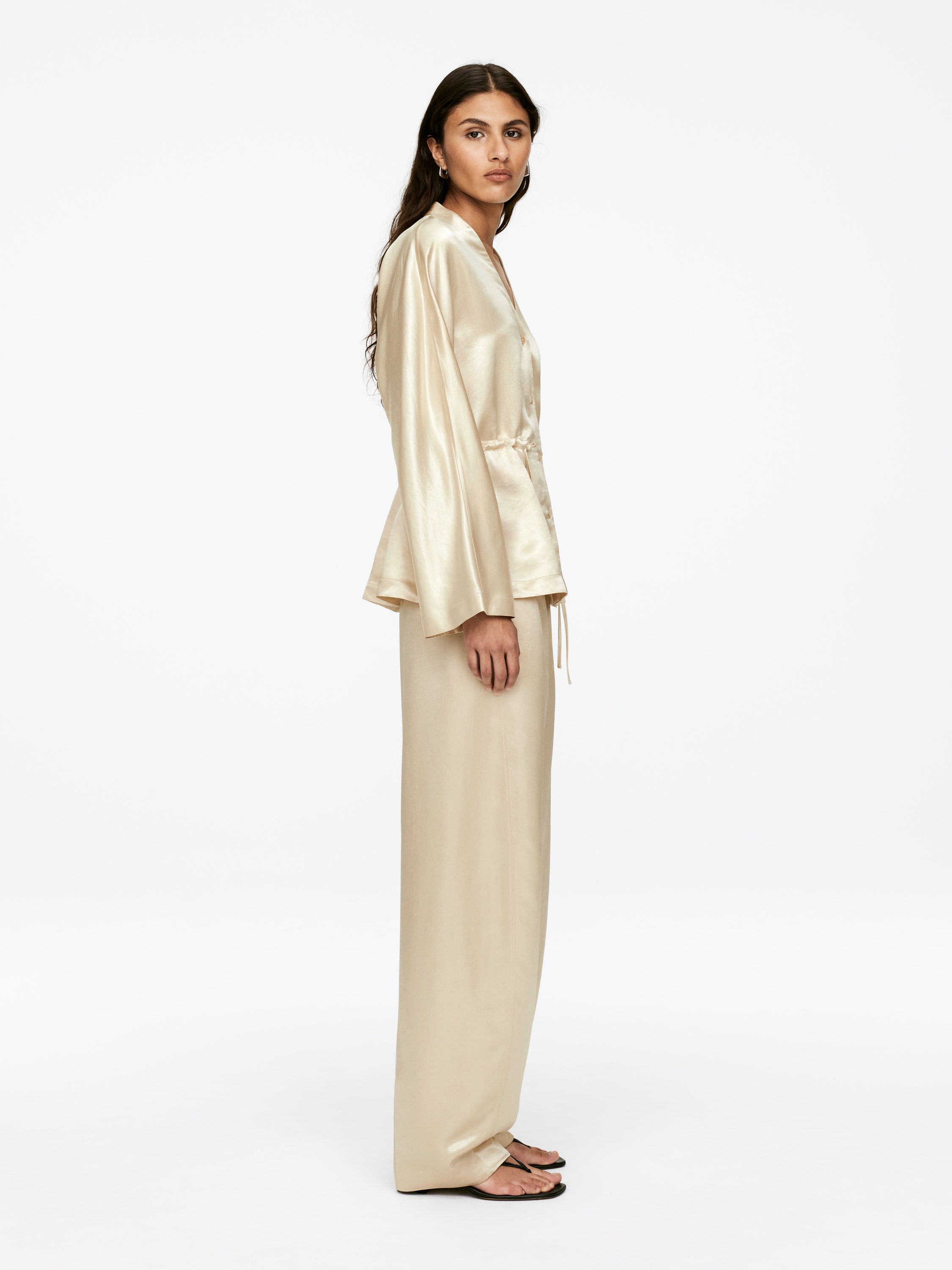 Tie Blosue - Light Beige - Regular fit - Women - StillMedia/Lookbook - 5