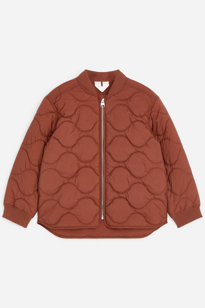 Quilted Lightweight Jacket - Rust/Dark Green/Lilac/Blue - 1