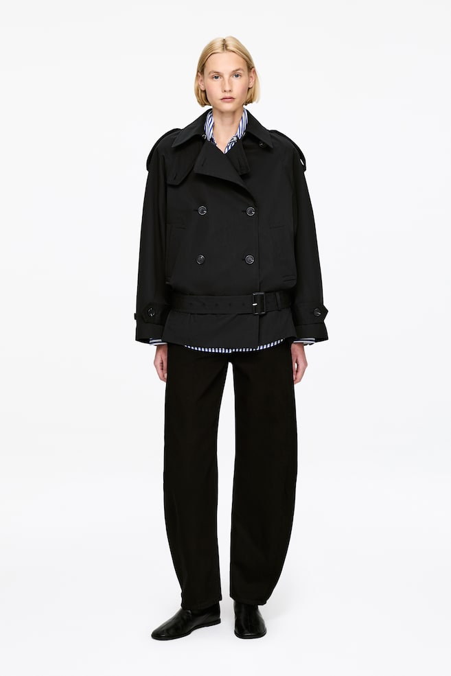 Chaqueta estilo trench - Negro - 2