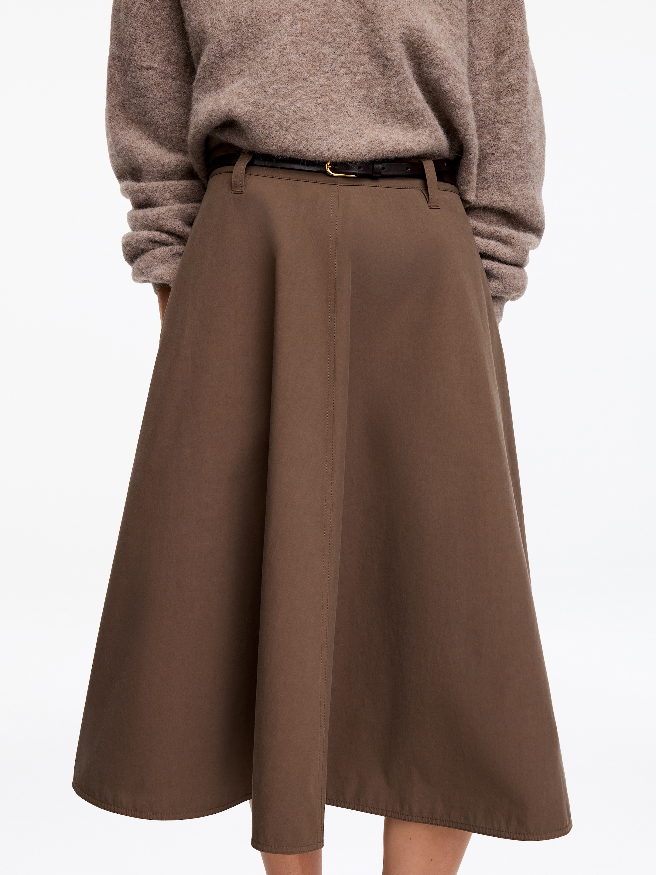 Cotton Circle Skirt - Dark Mole - Regular fit - women - StillMedia/Lookbook - 4