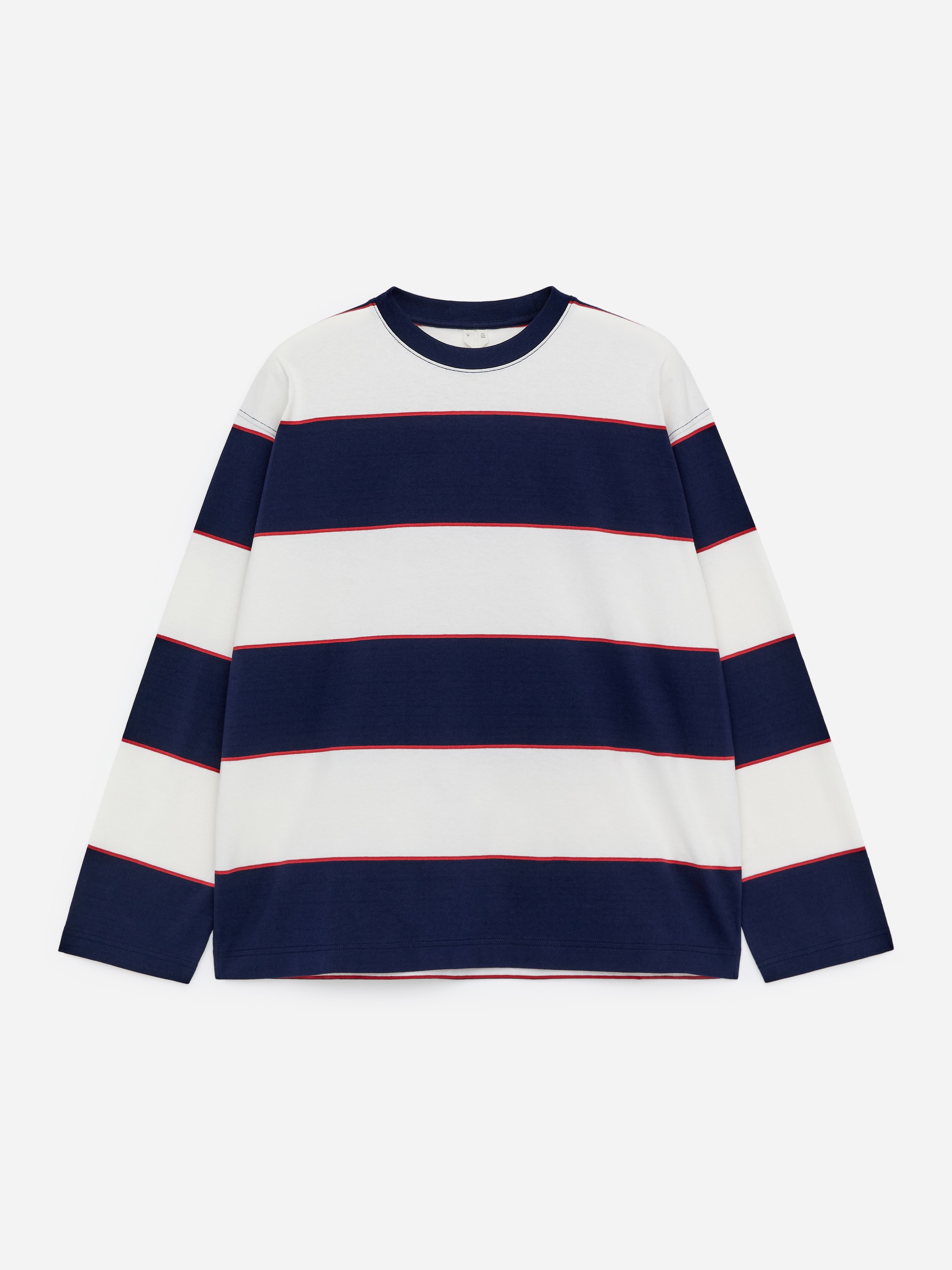 Långärmad t-shirt - Off-white/blå/röd/Blå/vit