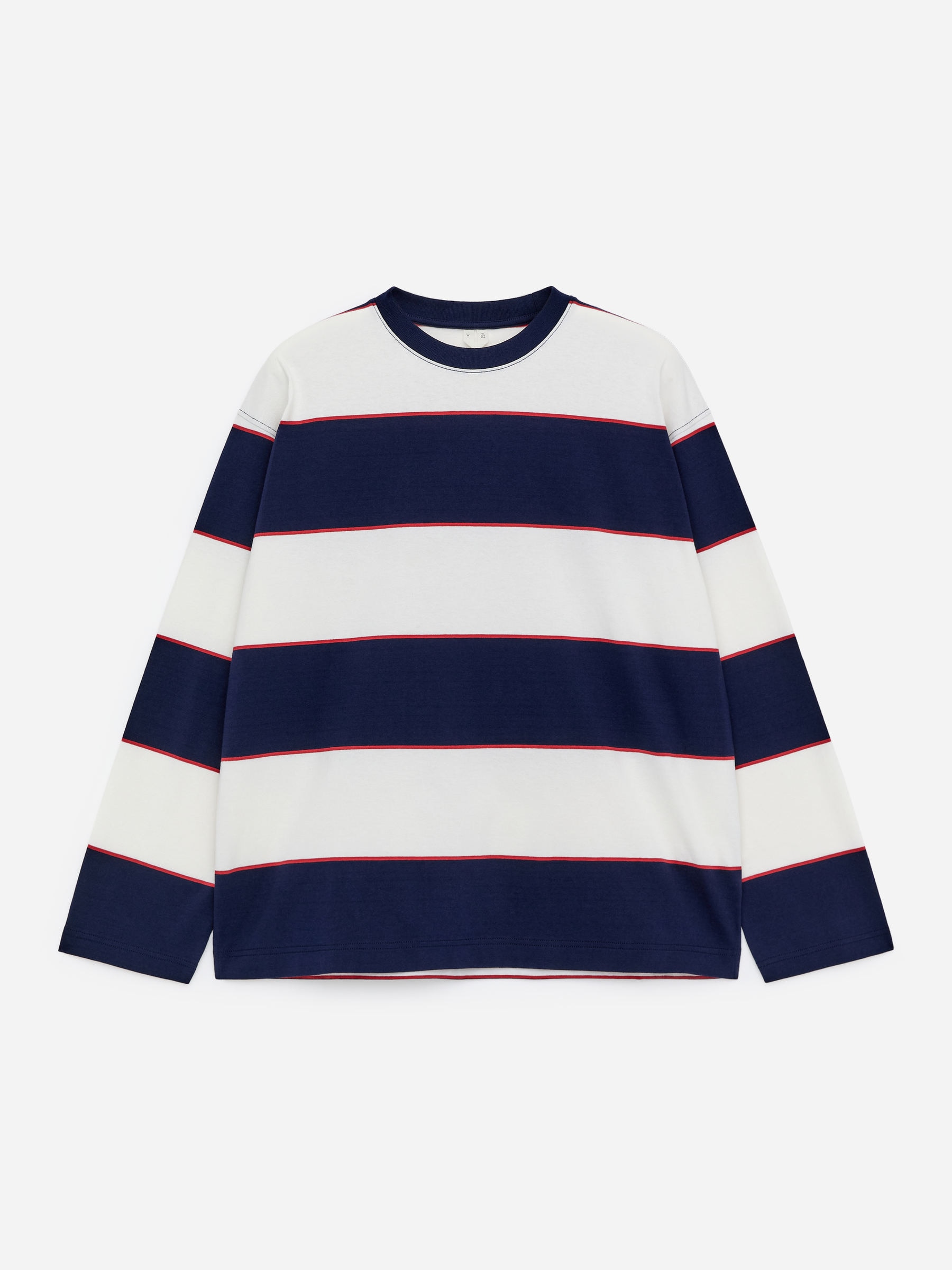 Långärmad t-shirt - Off-white/blå/röd - Relaxed fit - Men - StillMedia/DescriptiveStillLife - 1