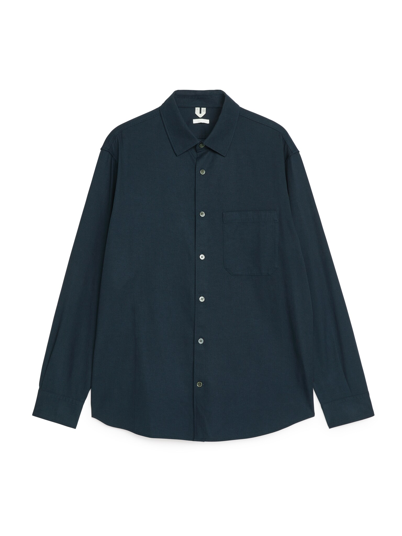 Chemise en sergé mélangé de lyocell - Bleu foncé