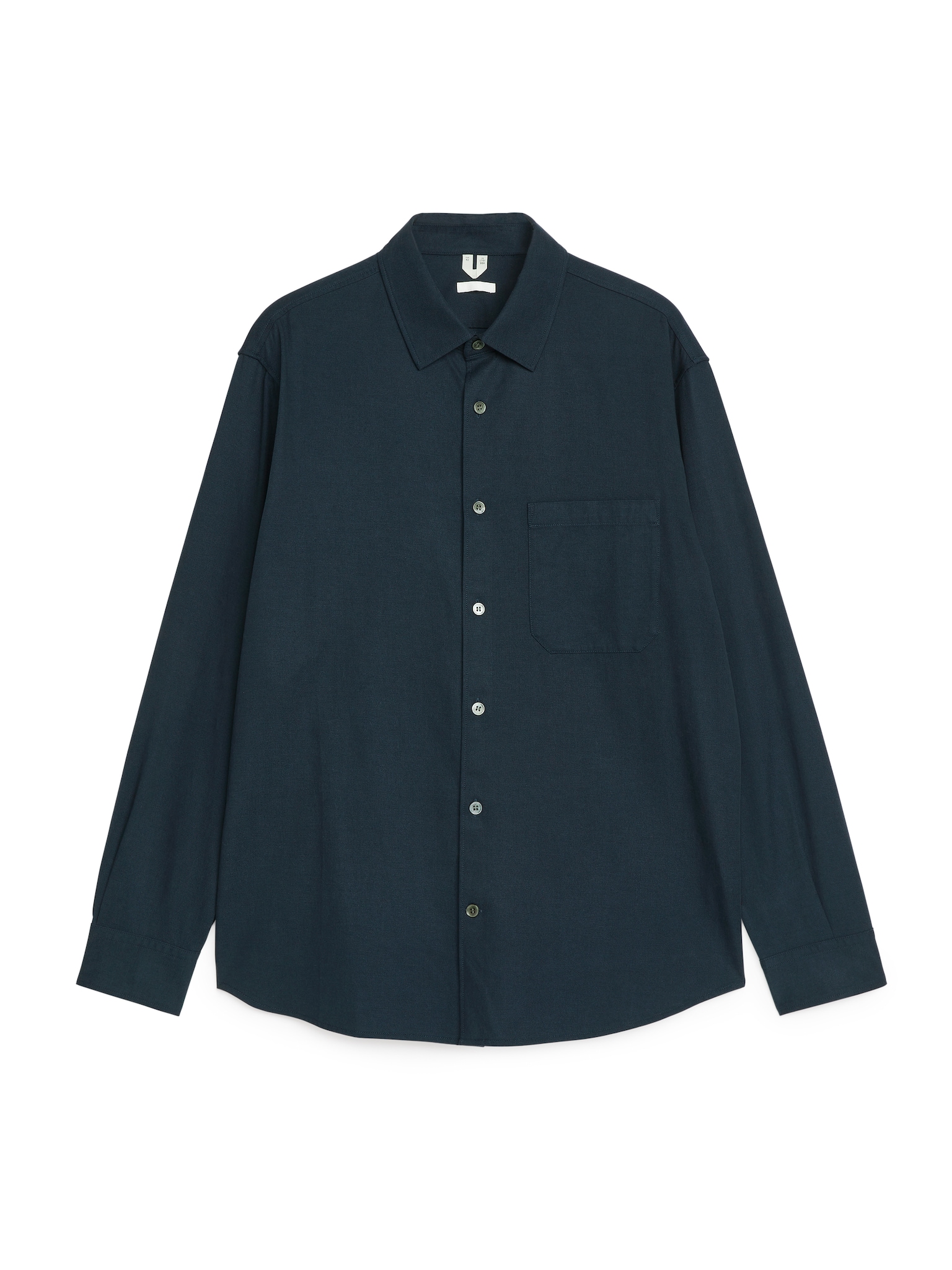 Chemise en sergé mélangé de lyocell - Bleu foncé