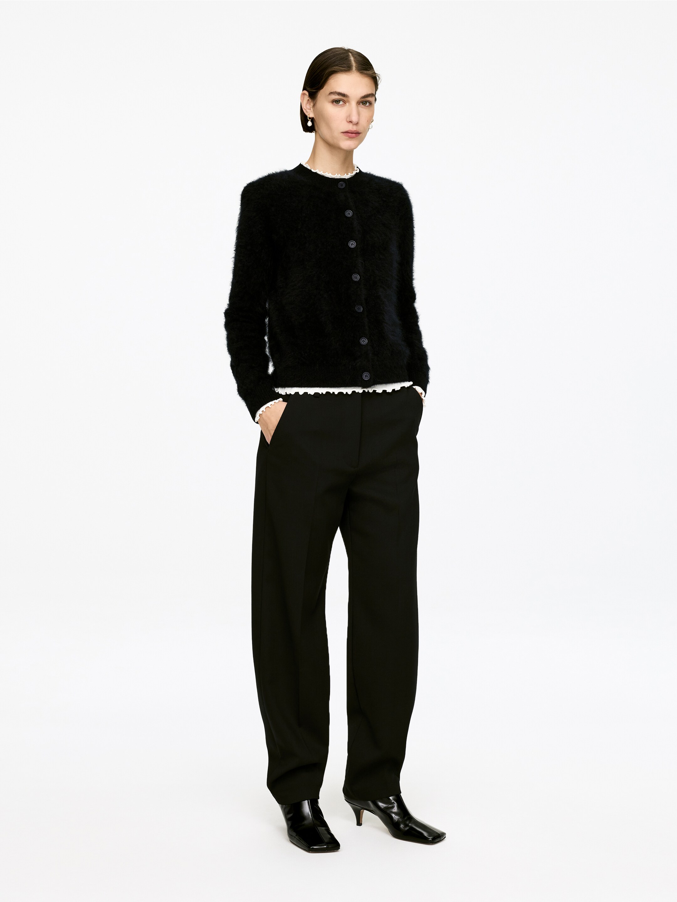 Se større billede: Cardigan i ren børstet kashmir - Sort - DAME | H&M DK 2