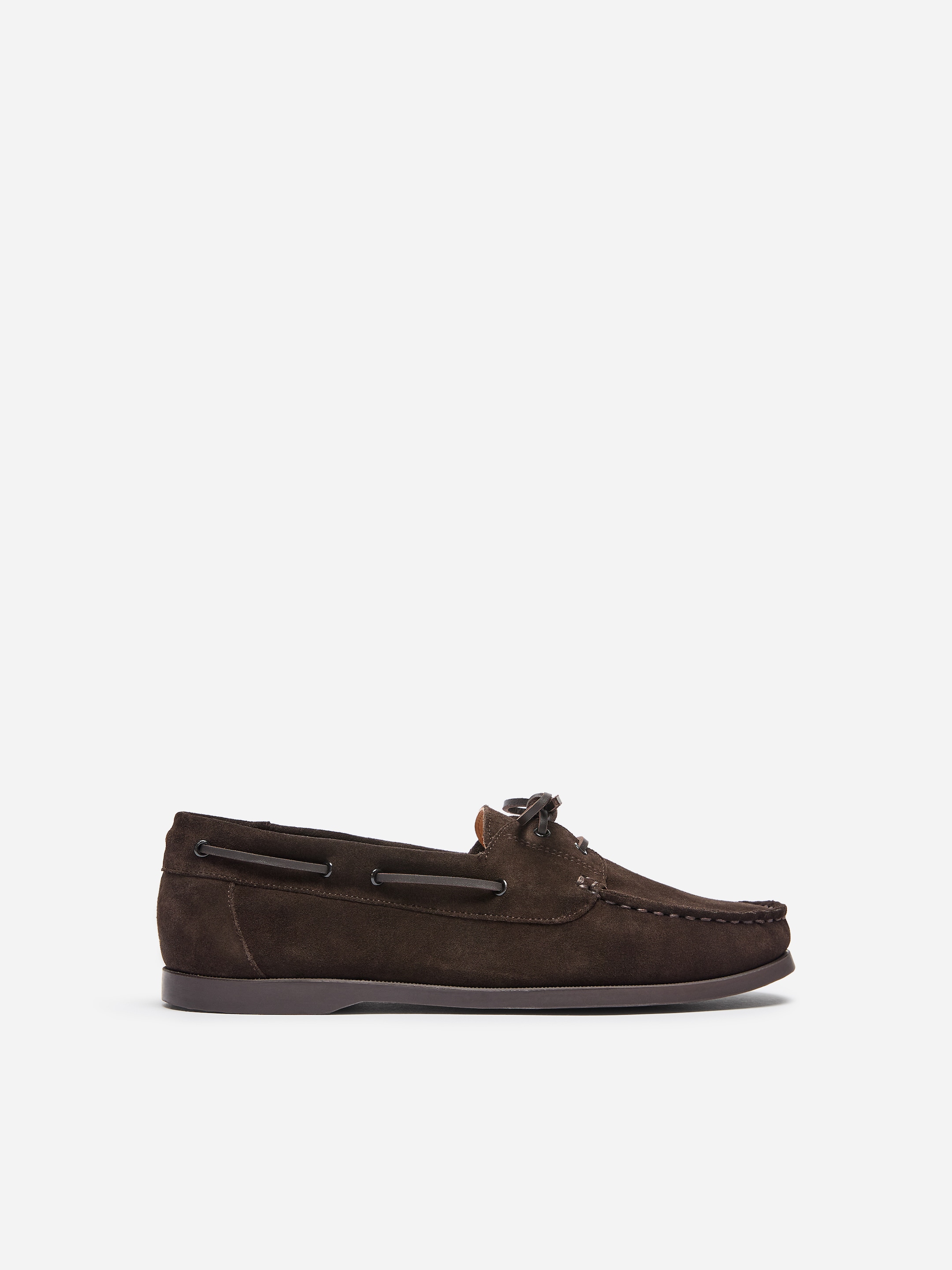 Suede Boat Shoes - Dark Brown - Men - StillMedia/DescriptiveStillLife - 2