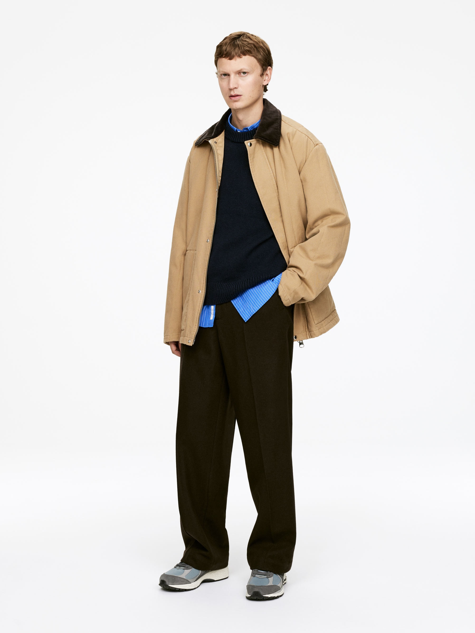 Heavy Knit Wool Jumper - Dark Blue - Relaxed fit - Men - StillMedia/Lookbook - 5