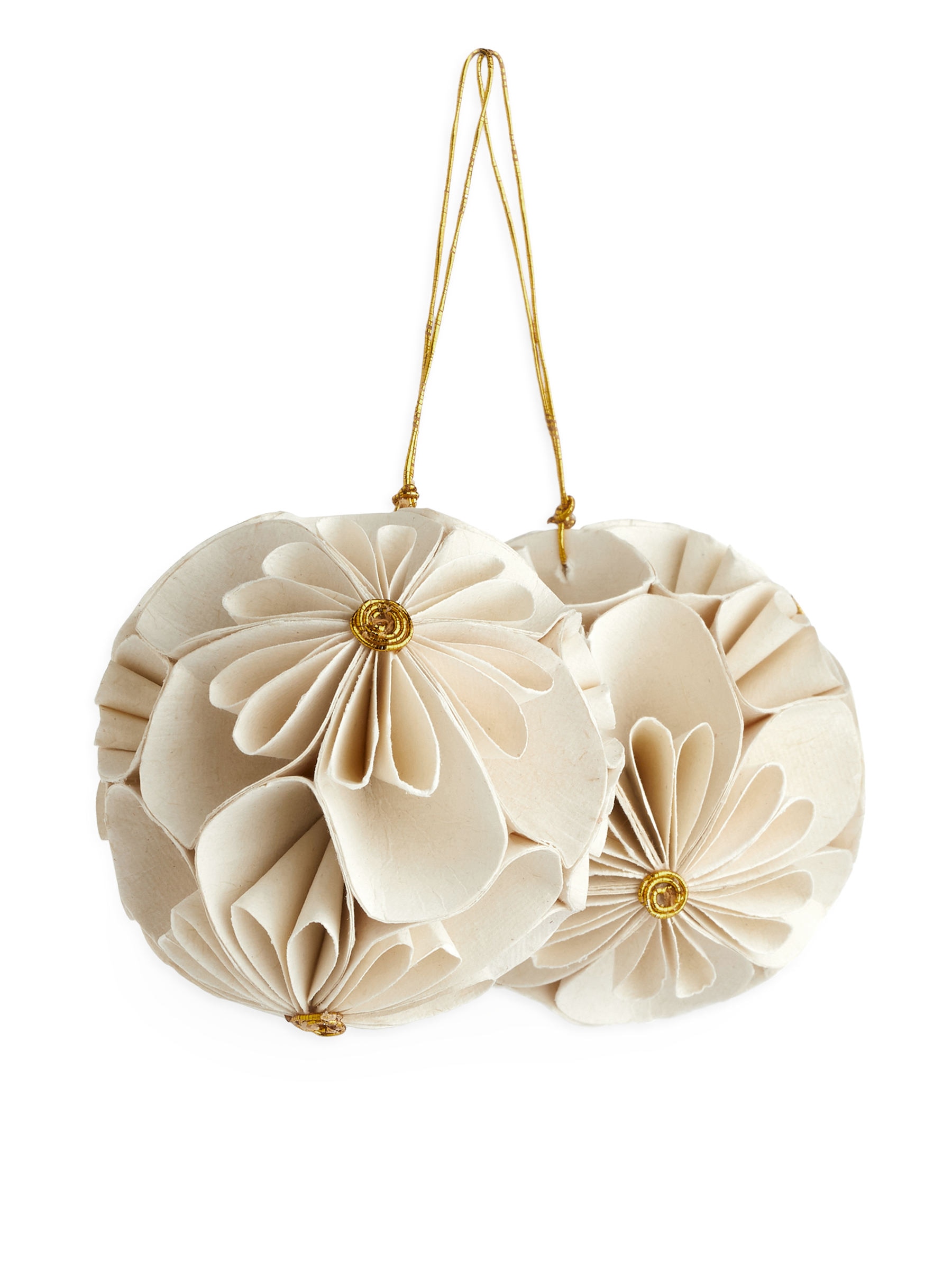 A World of Craft Paper Ornaments Set of 2 - Off White - Homeware - StillMedia/DescriptiveStillLife - 1