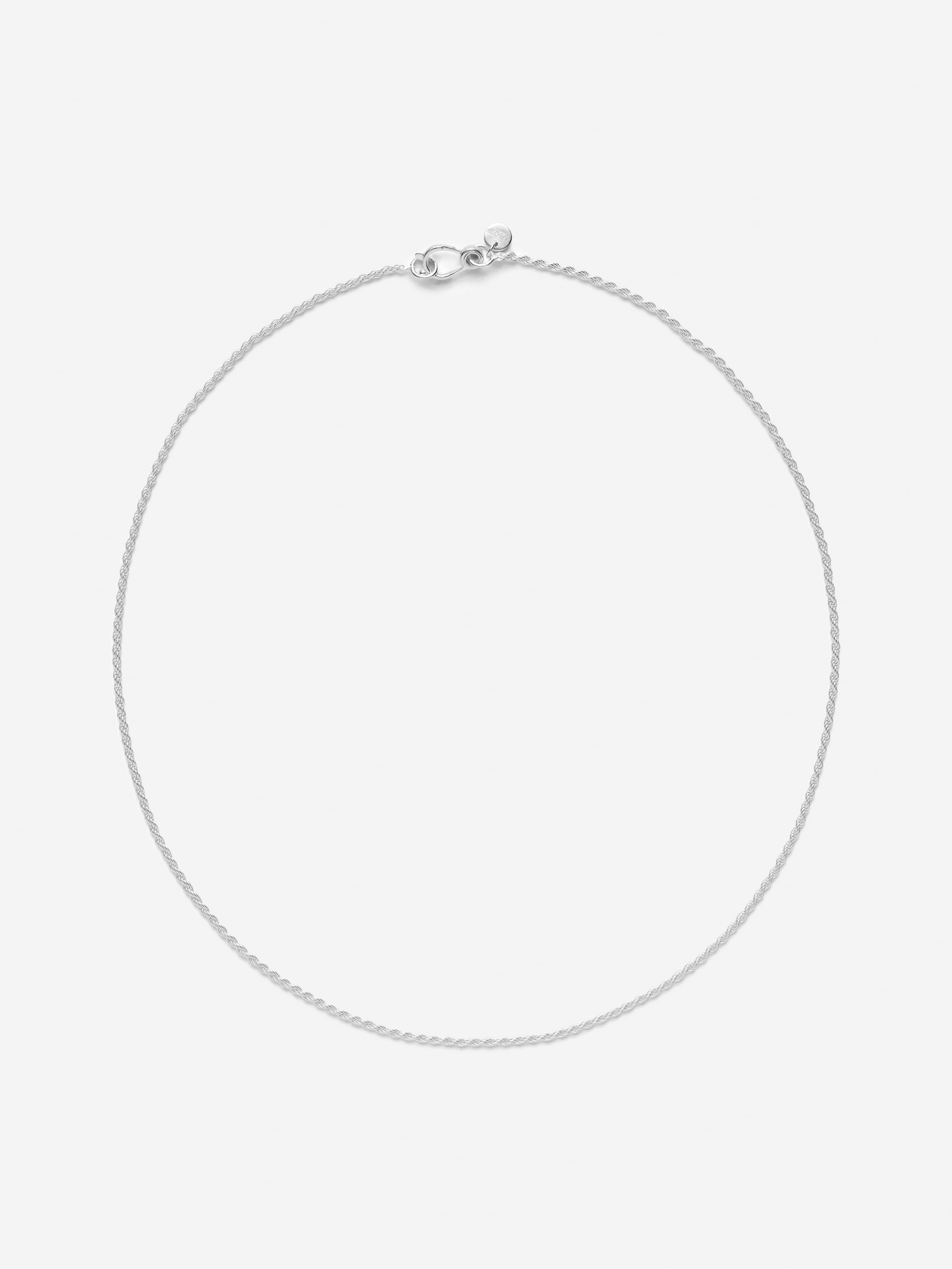 Silberfarbene Kordelkette - Silber - Herren - StillMedia/DescriptiveStillLife - 1