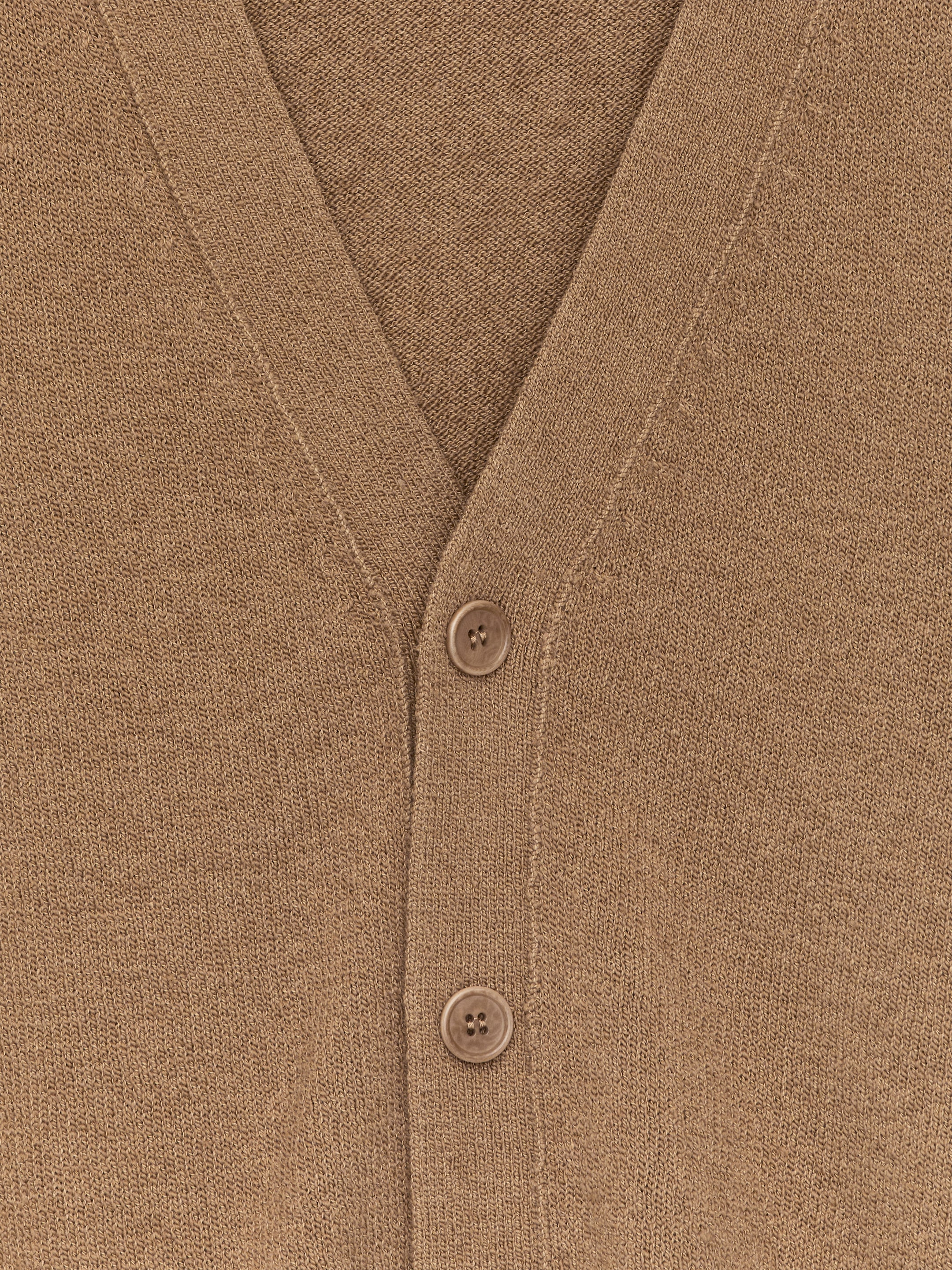 Wool Cotton Cardigan - Camel - Relaxed fit - Men - StillMedia/DescriptiveDetail - 2