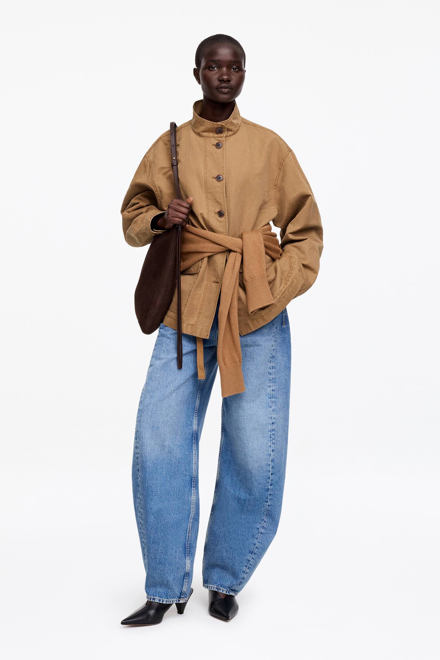 Afslappet overshirt - Brun - 5