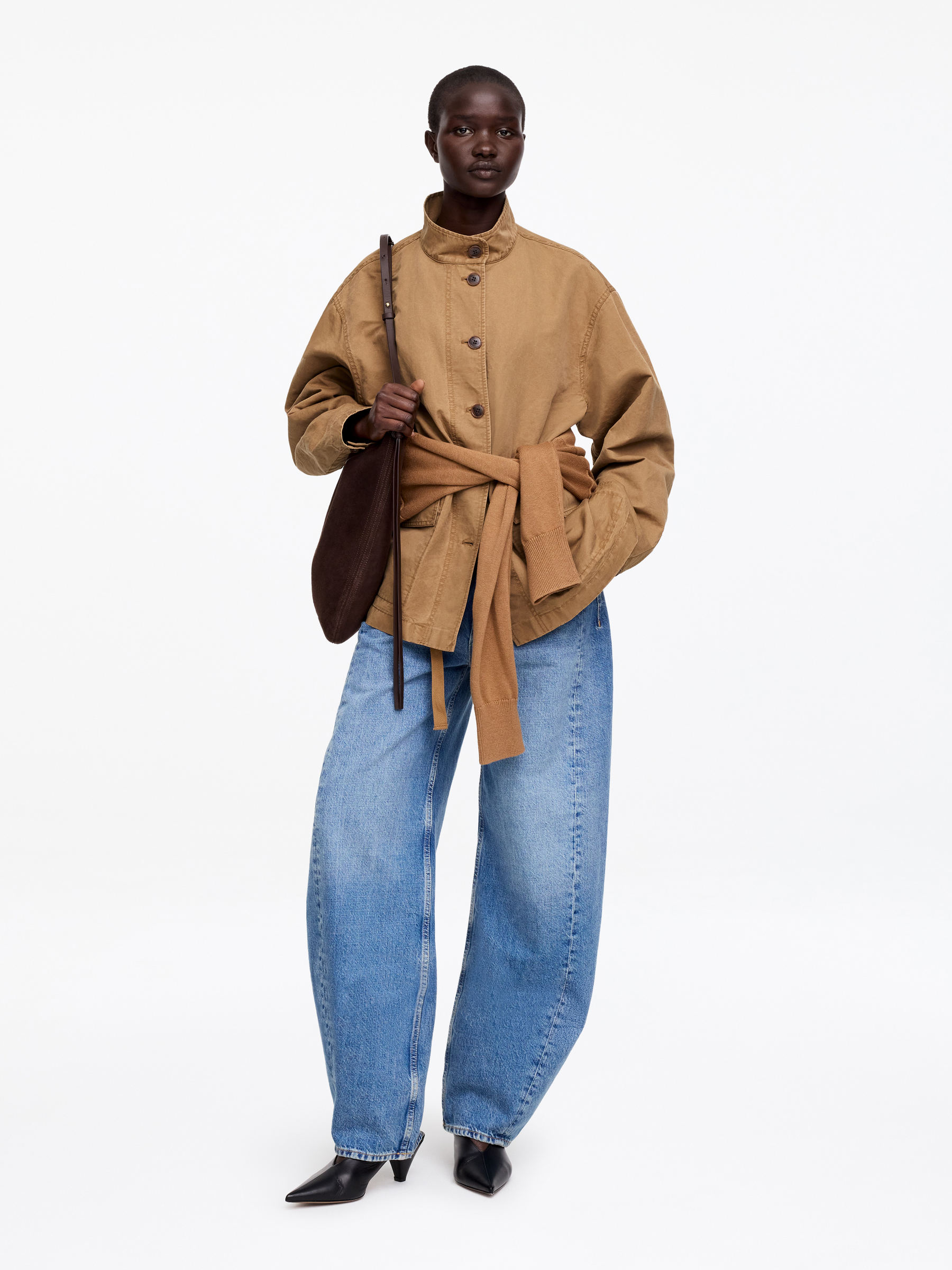 Relaxed Overshirt - Brown - Relaxed fit - Femme - StillMedia/Lookbook - 6