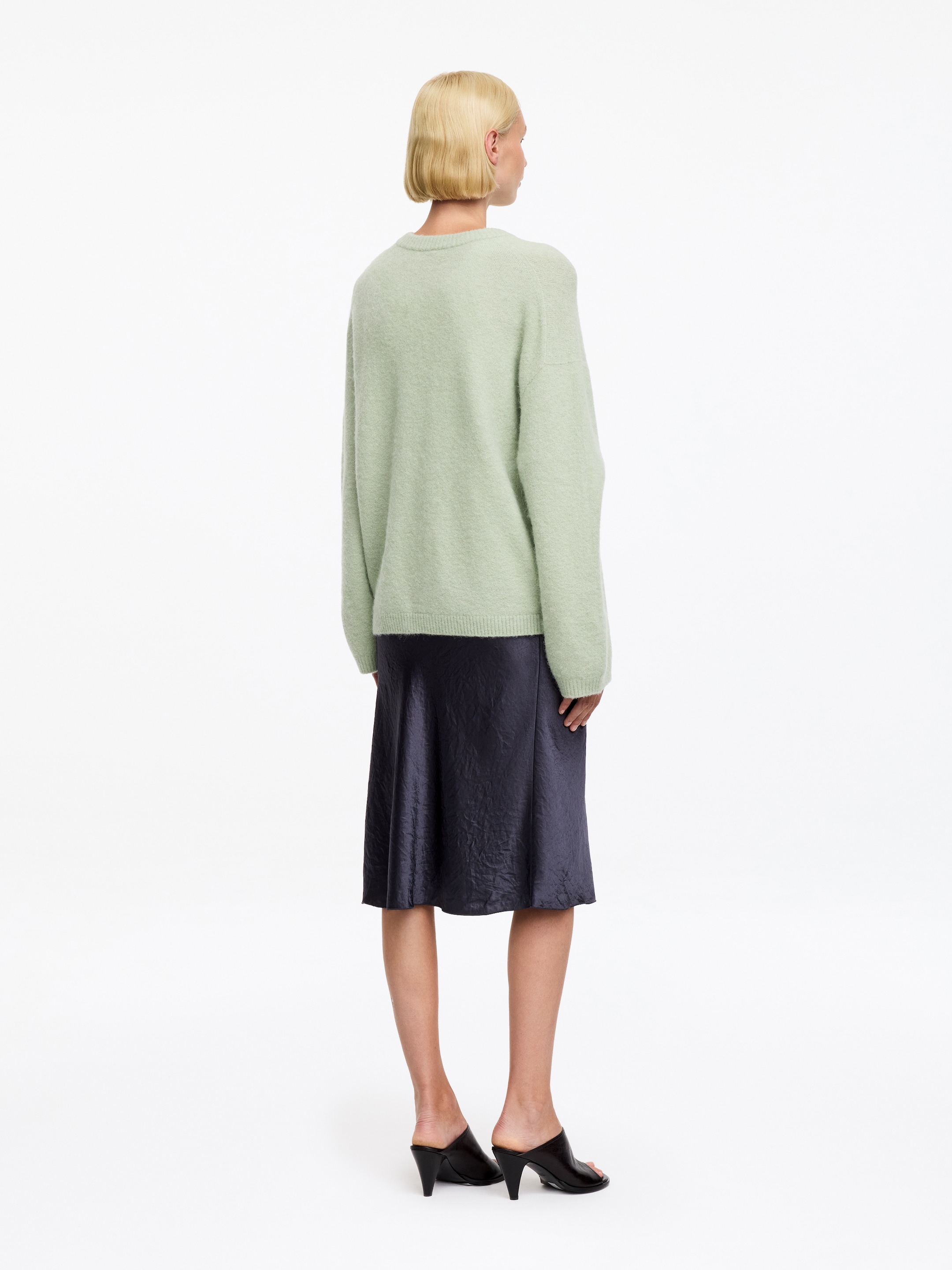 Jersey de mezcla de lana y alpaca - Salvia - Oversized - women - StillMedia/Lookbook - 4