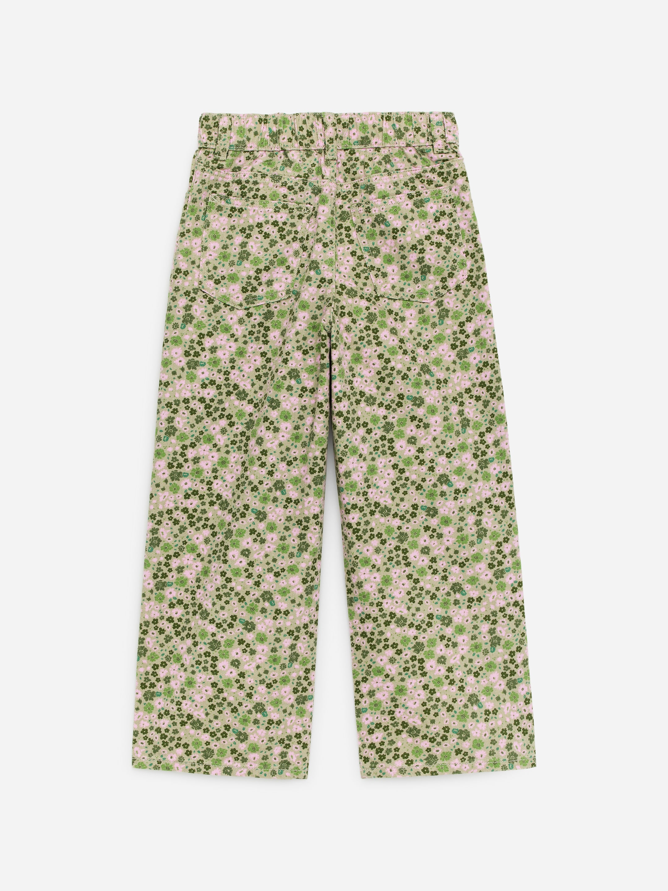 Wide Denim Trousers - Light Green - Relaxed fit - Children - StillMedia/DescriptiveStillLife - 3