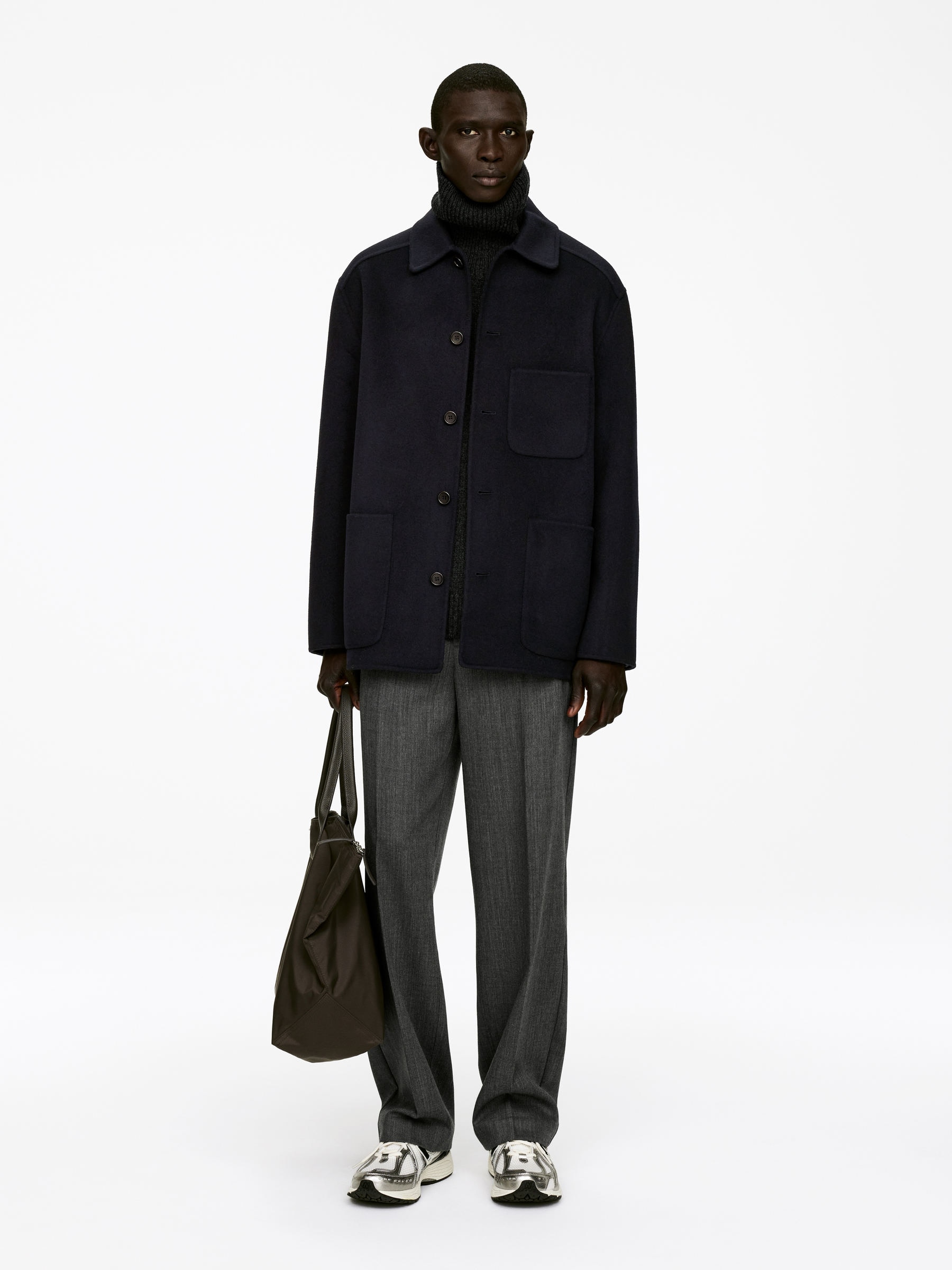 Double-Face Wool Blend Jacket-#272930-16428