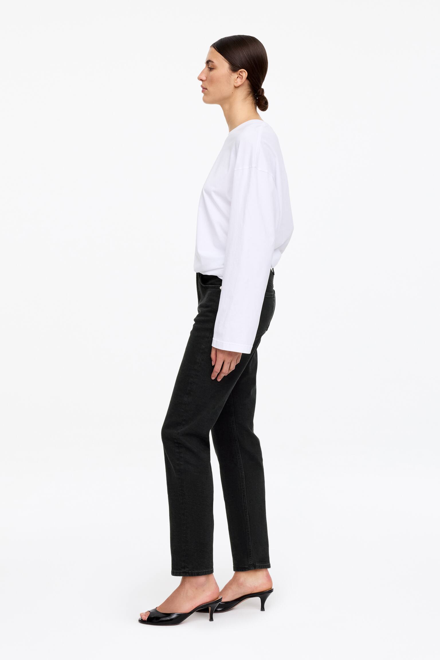 Calças de ganga de corte slim CROPPED JADE - Preto desbotado/Azul/Branco/Azul escuro/Azul/Azul escuro - 10