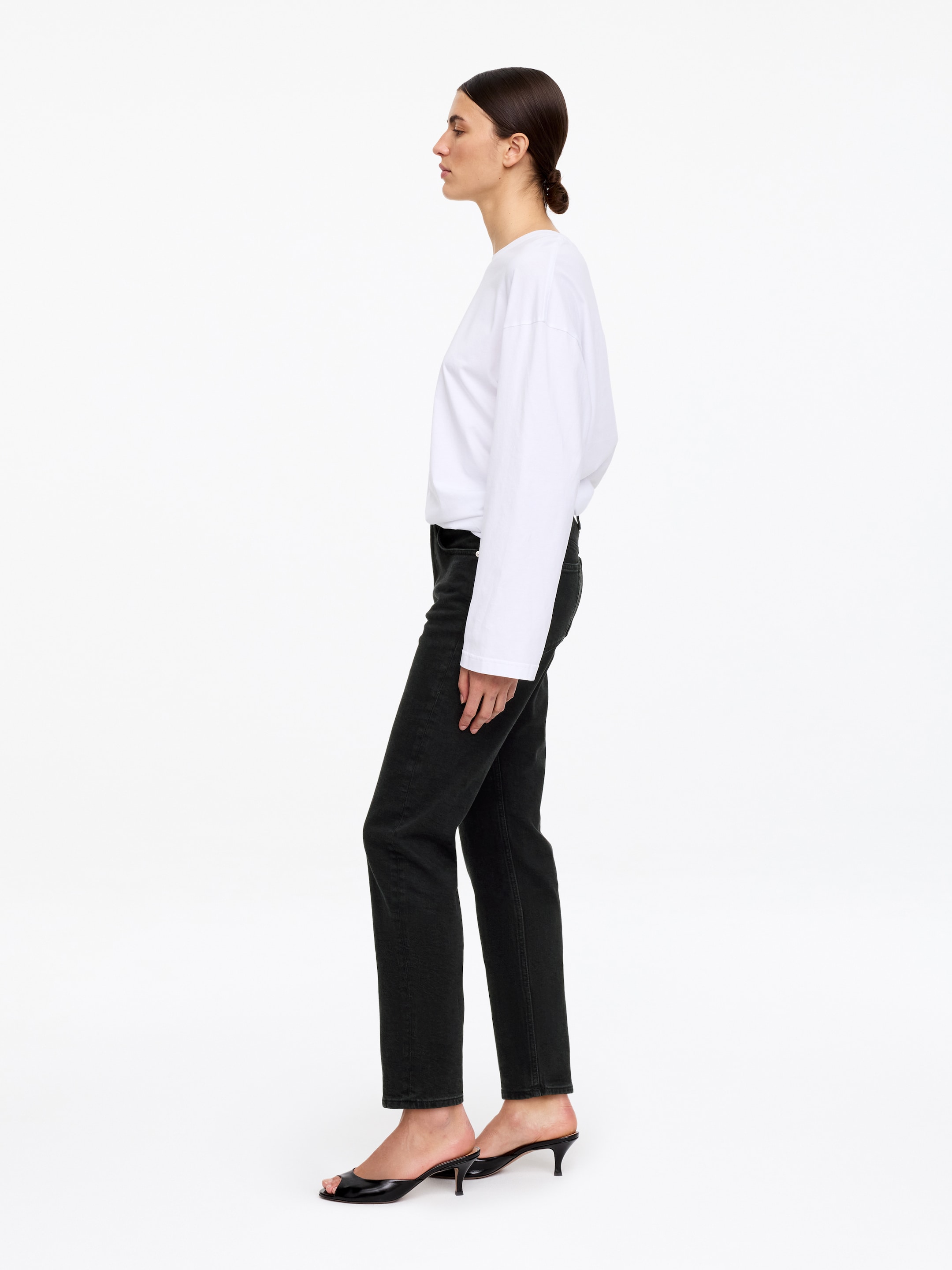 Jean slim raccourci JADE - Noir délavé - Slim fit - Femme - StillMedia/Lookbook - 7
