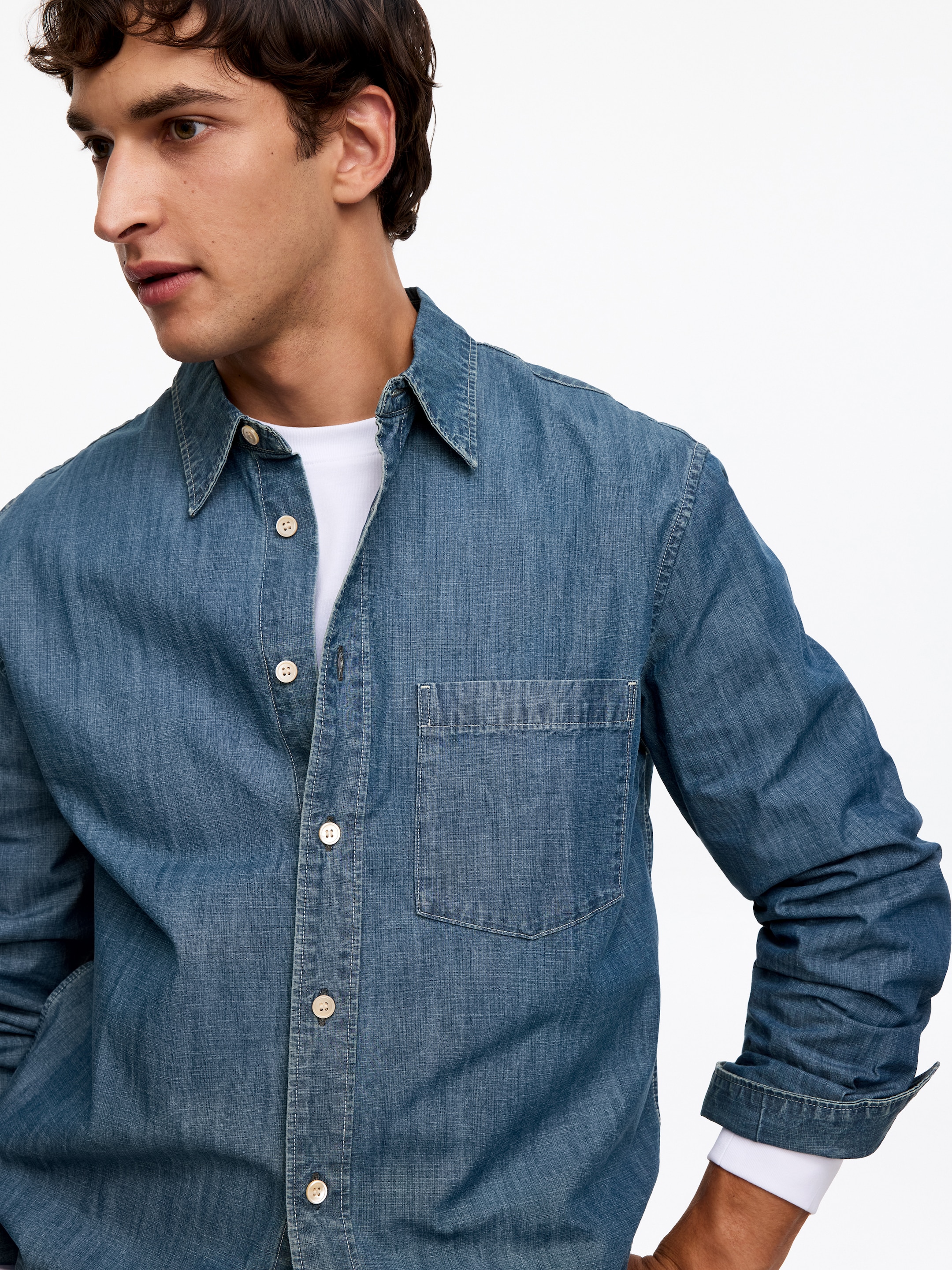 Relaxed Denim Shirt - Blue - Relaxed fit - men - StillMedia/Lookbook - 2