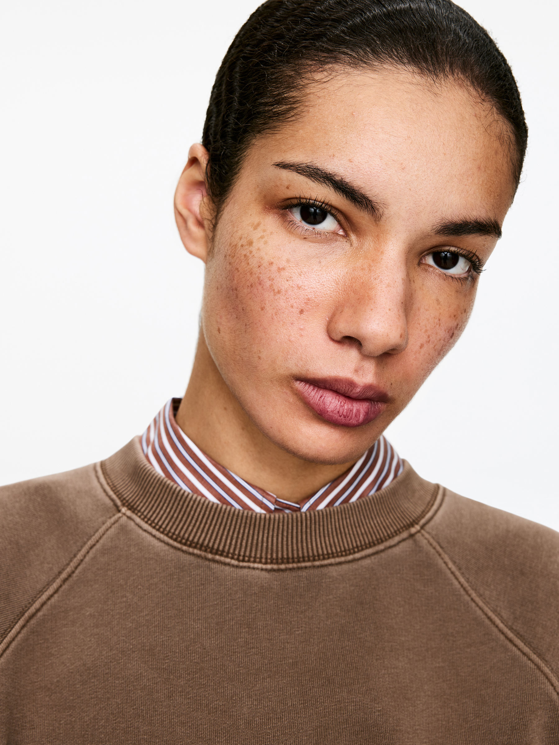 Terry Sweatshirt - Brown - Regular fit - Women - StillMedia/Lookbook - 4