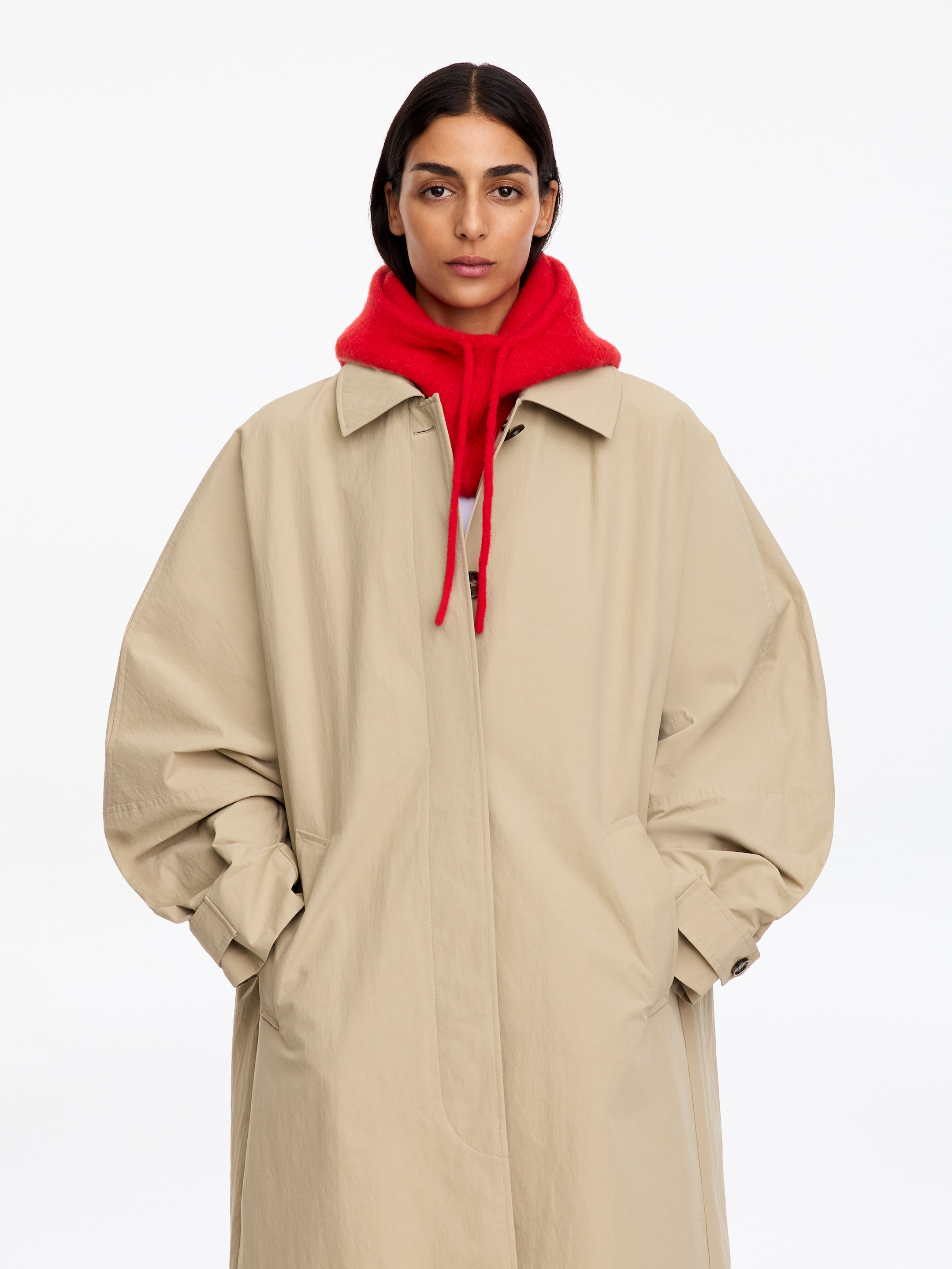 Alpaca-Wool Blend Hood - Red - women - StillMedia/Lookbook - 3